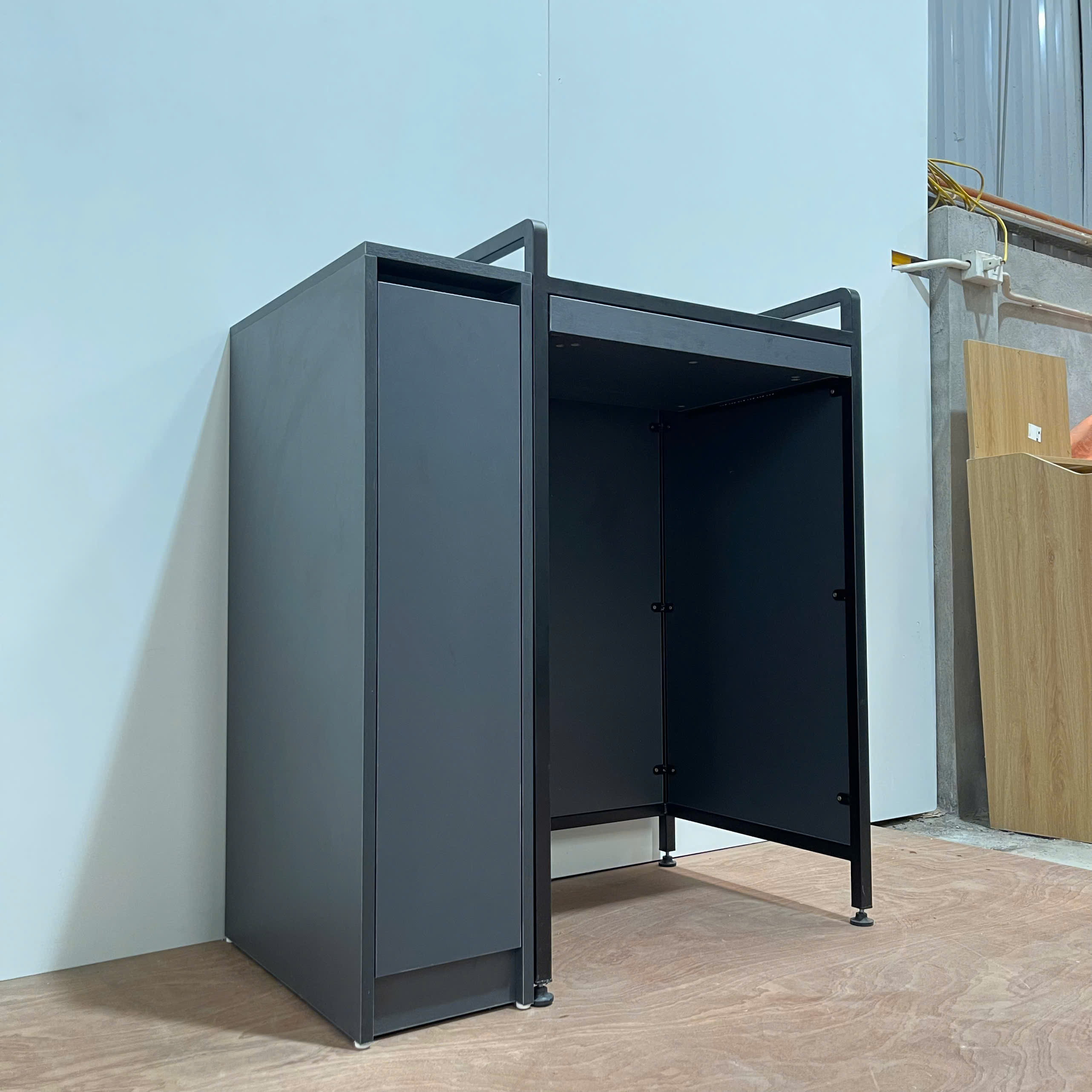 Tủ Để Máy Giặt MDF Melamine Khung Sắt 25x25 Sơn Tĩnh Điện Đa Năng KN Home Decor