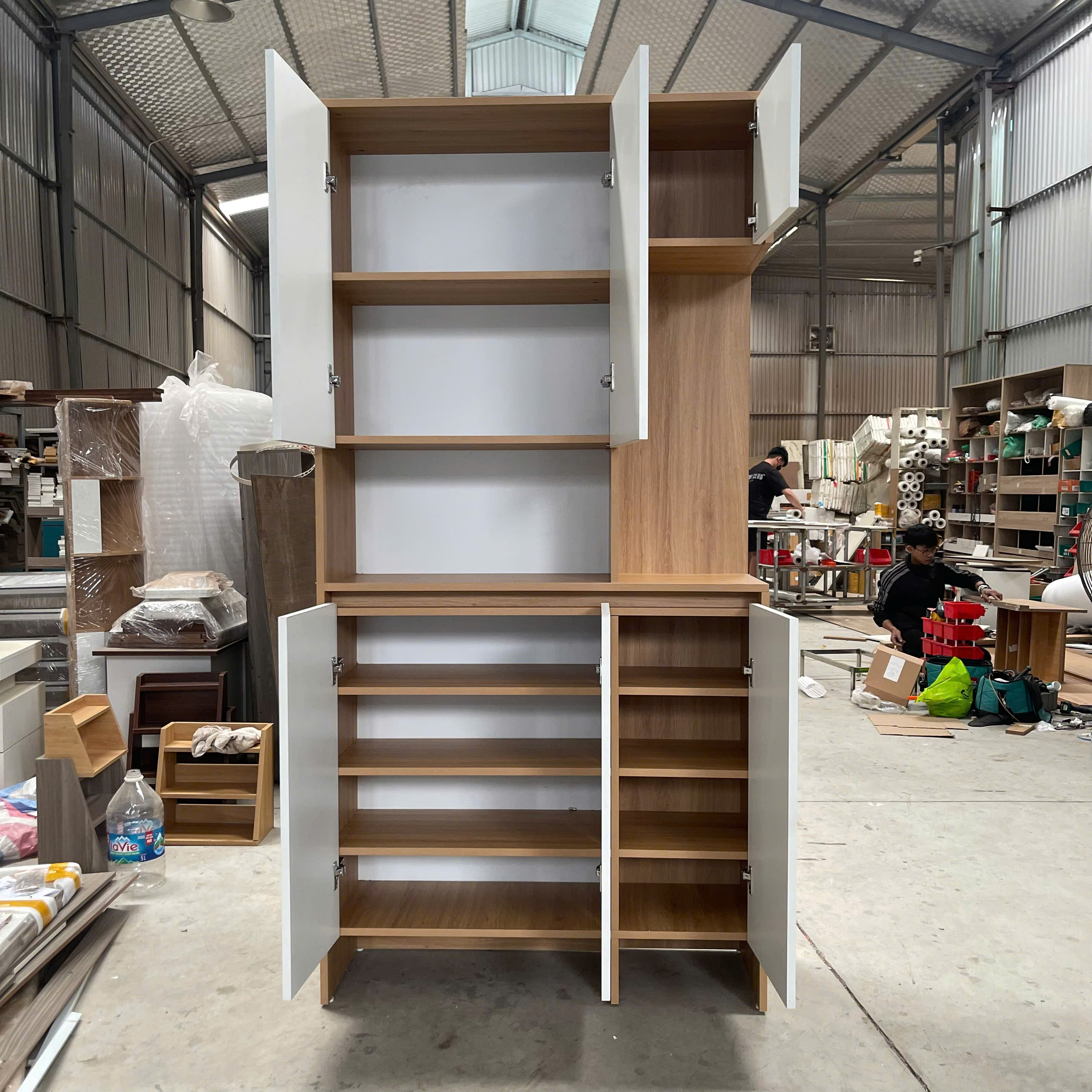 Tủ giày gỗ MDF phủ Melamine  KT R100*C200*S35cm_ TG_1020_5_KN Home Decor