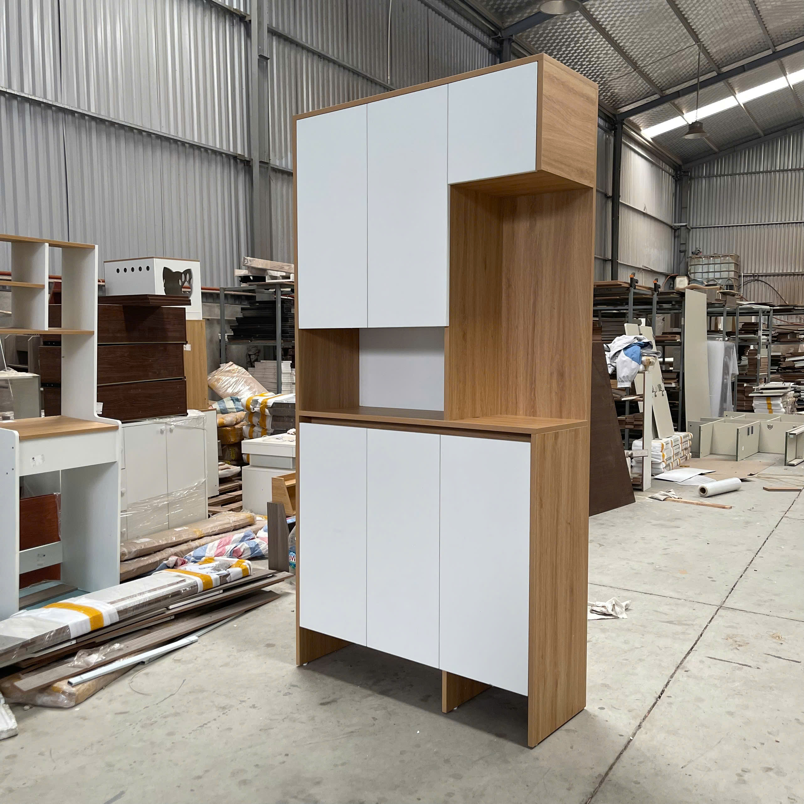 Tủ giày gỗ MDF phủ Melamine  KT R100*C200*S35cm_ TG_1020_5_KN Home Decor