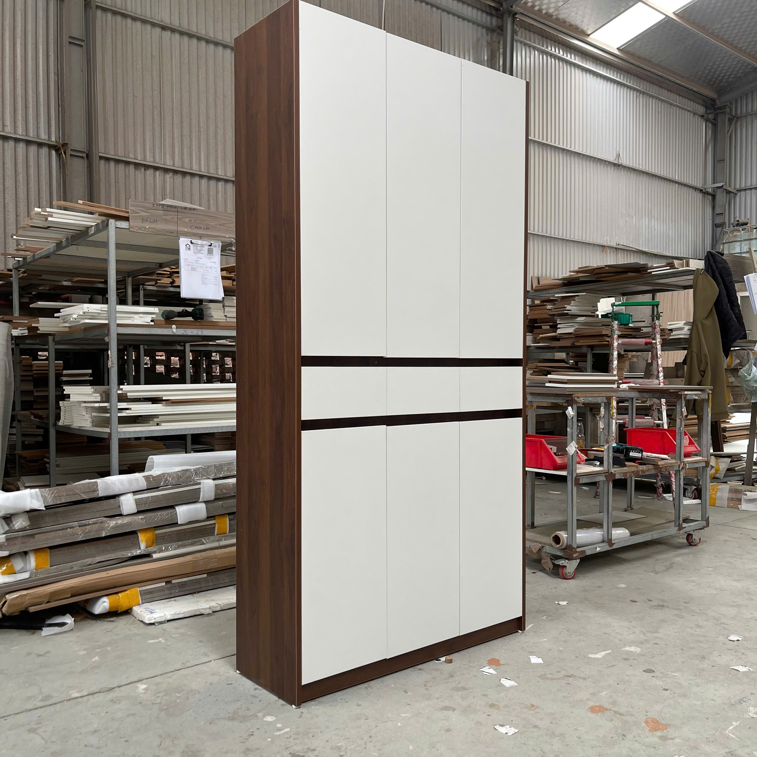 Tủ giày gỗ MDF phủ Melamine  KT R100*C200*S35cm_ TG_1020_3_KN Home Decor