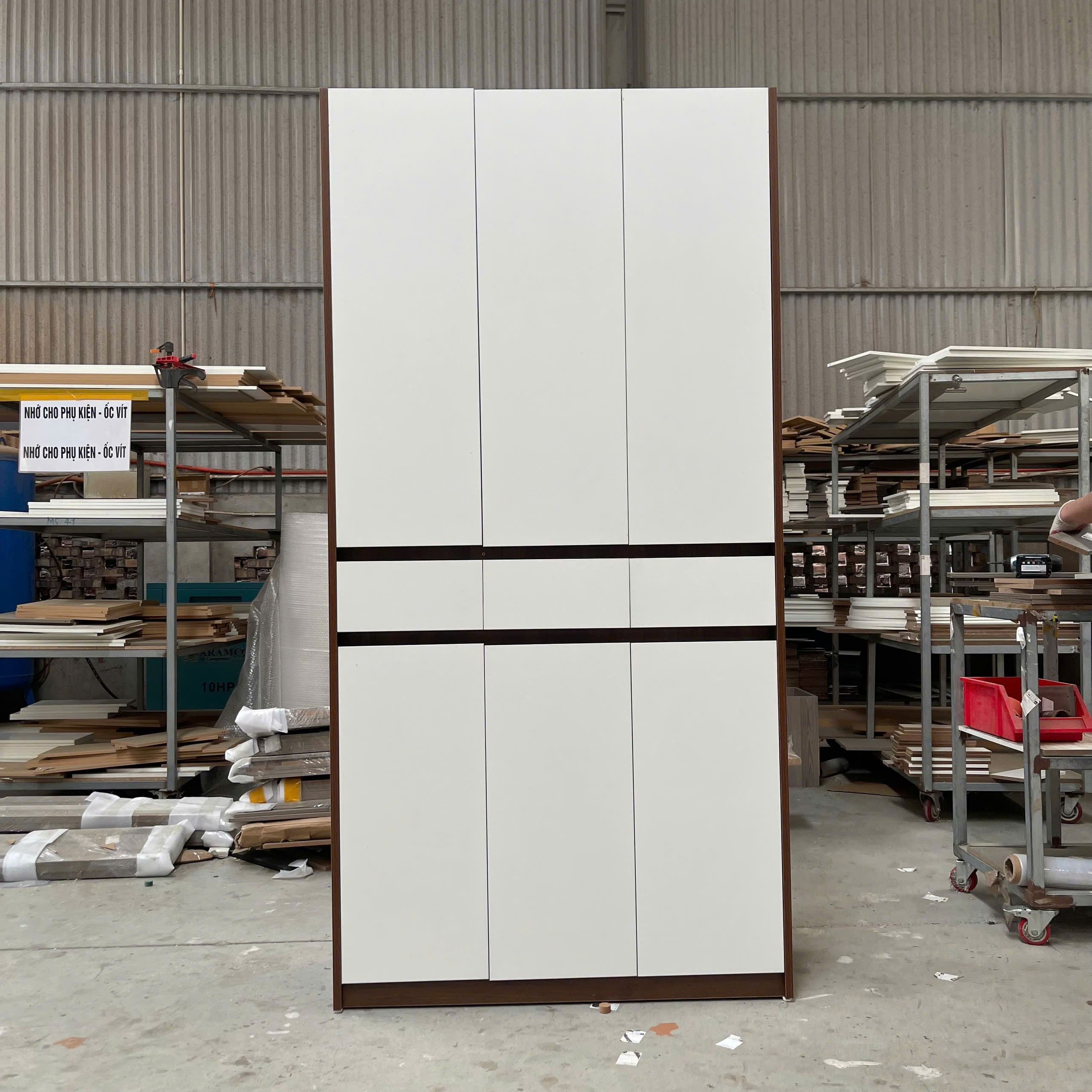 Tủ giày gỗ MDF phủ Melamine  KT R100*C200*S35cm_ TG_1020_3_KN Home Decor