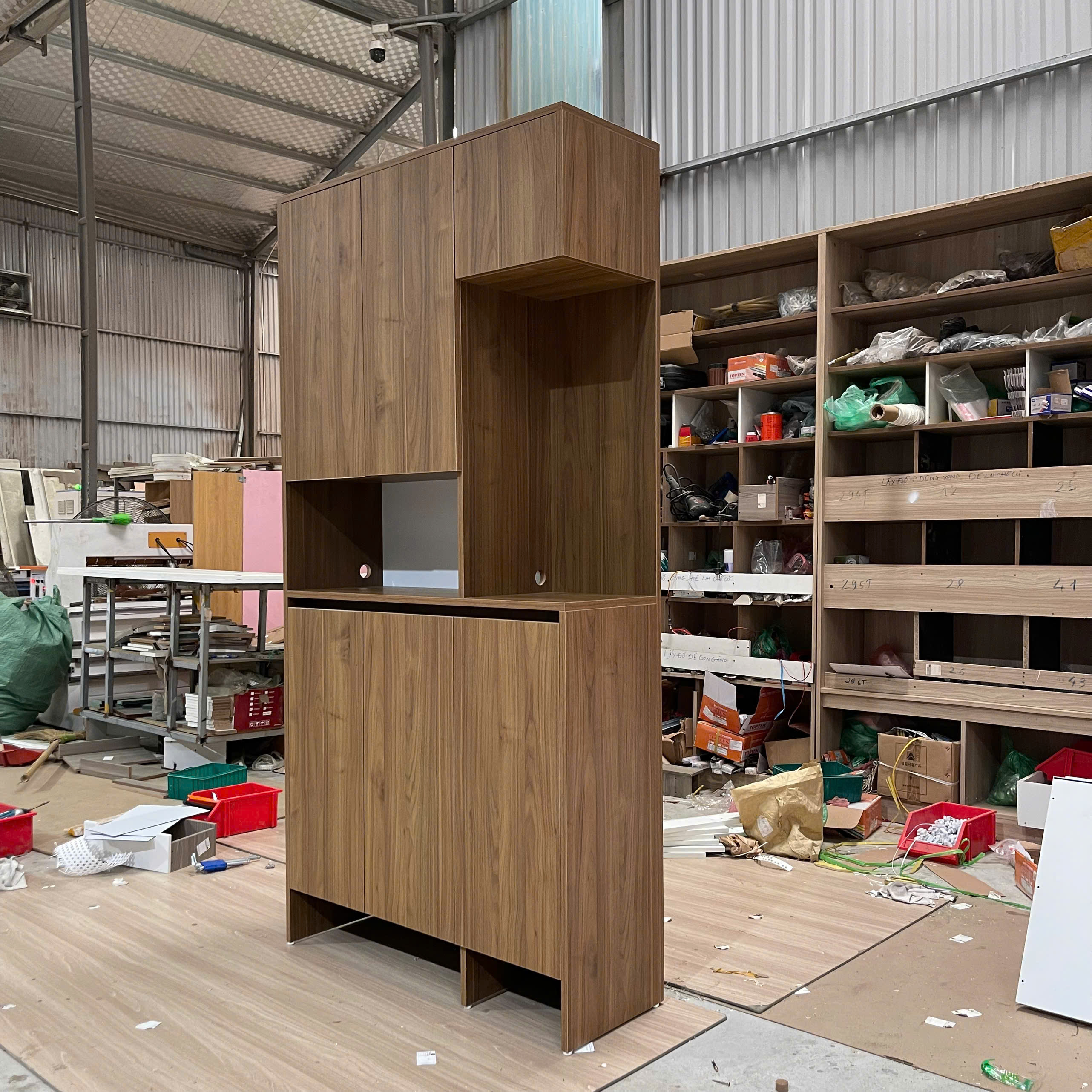 Tủ giày gỗ MDF phủ Melamine  KT R100*C200*S35cm_ TG_1020_5_KN Home Decor