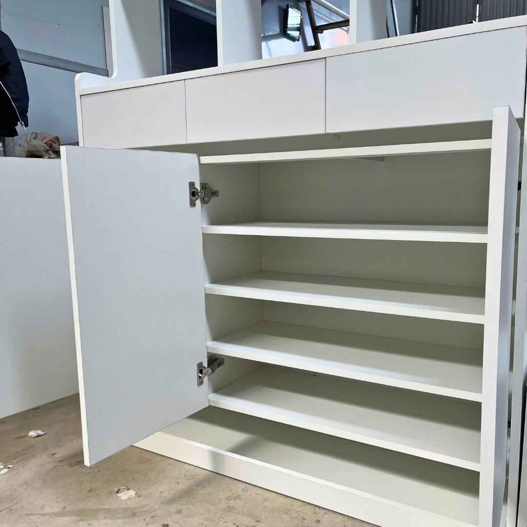Tủ giày MDF lưng kín chắc chắn