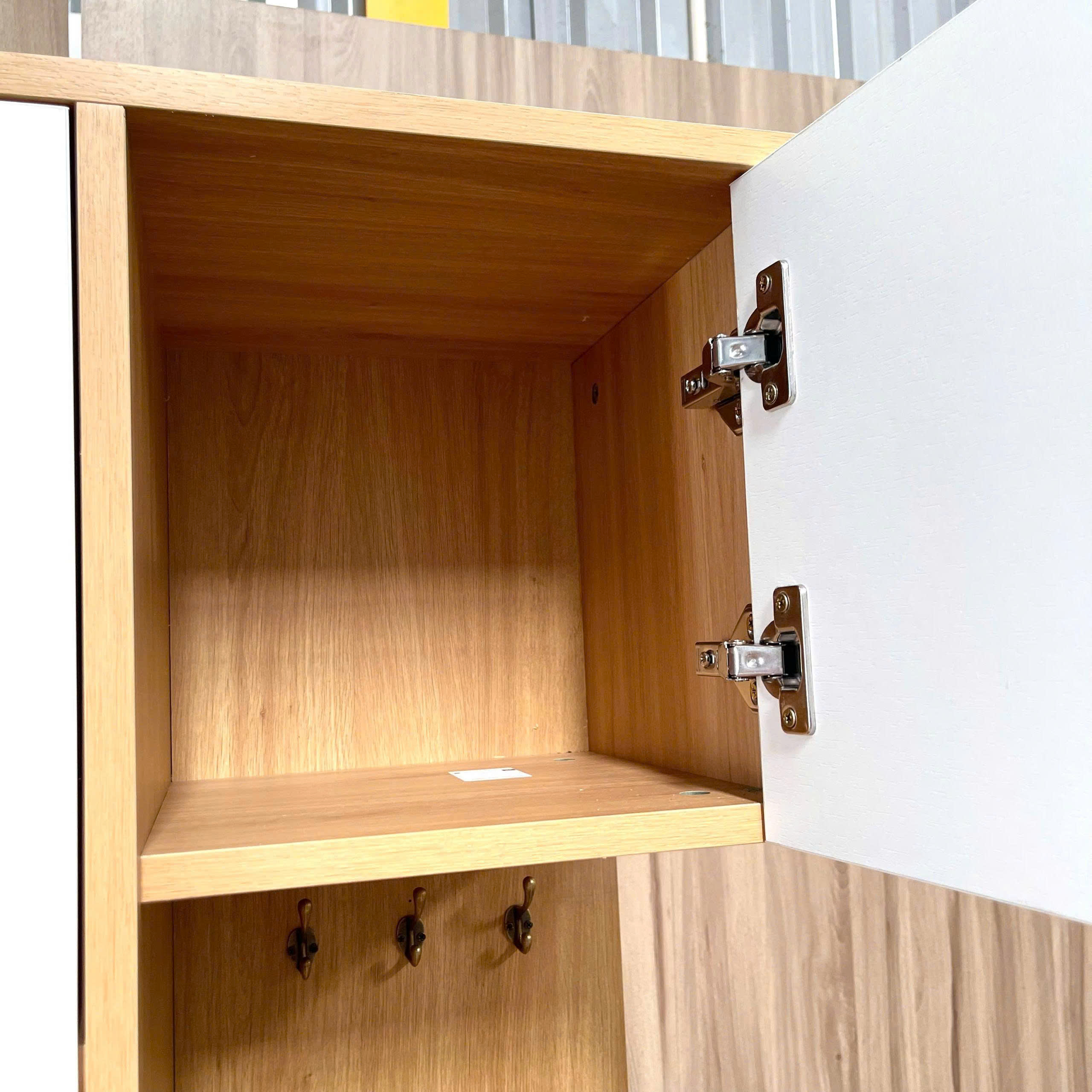 Tủ Giày Kết Hợp Giá Treo Đồ MDF Chống Ẩm 80x35x200cm KN-TG8035200