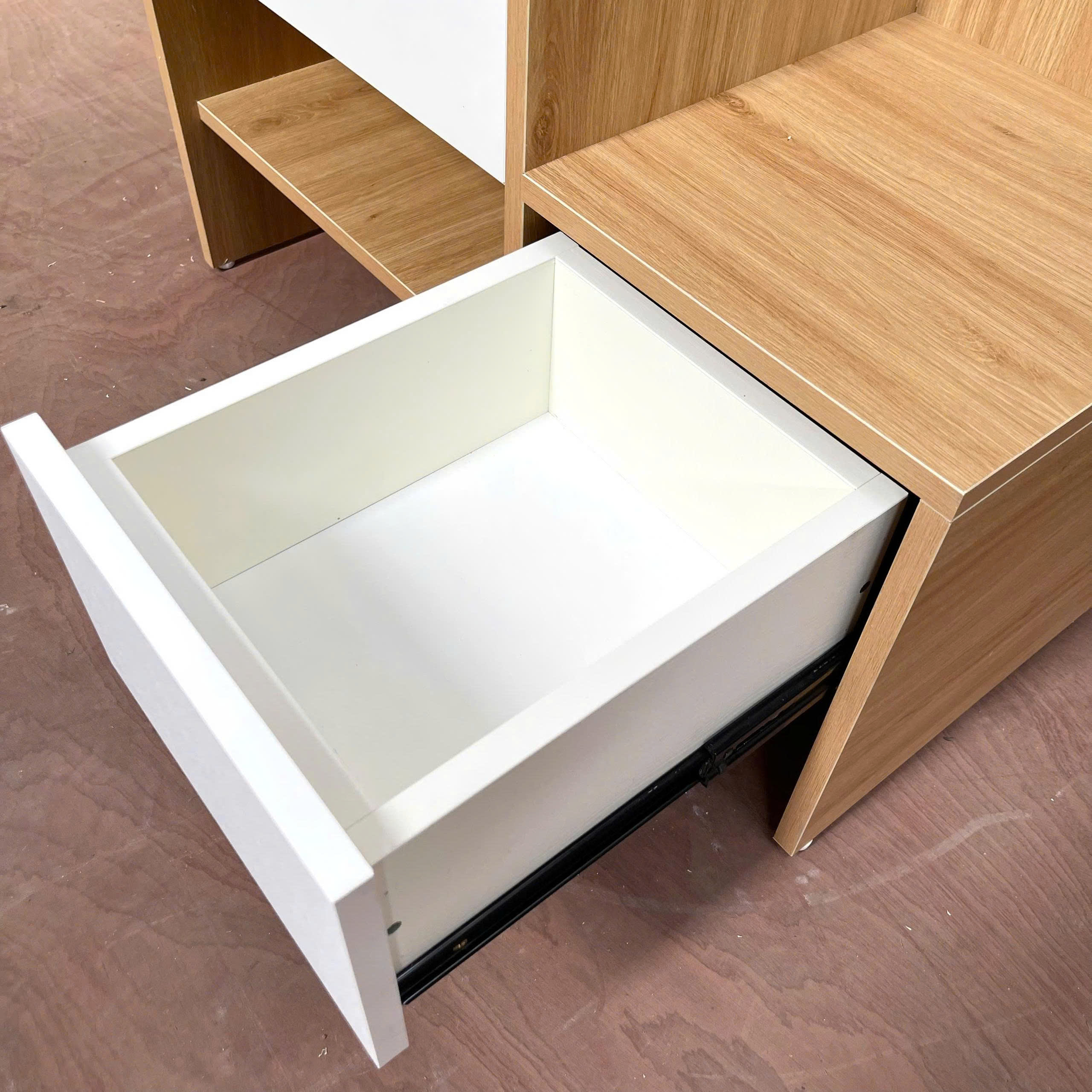 Tủ Giày Kết Hợp Giá Treo Đồ MDF Chống Ẩm 80x35x200cm KN-TG8035200