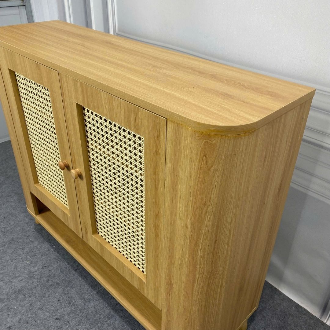 Tủ giày mây nhựa cánh mở tiện lợi, sử dụng hằng ngày dễ dàng.