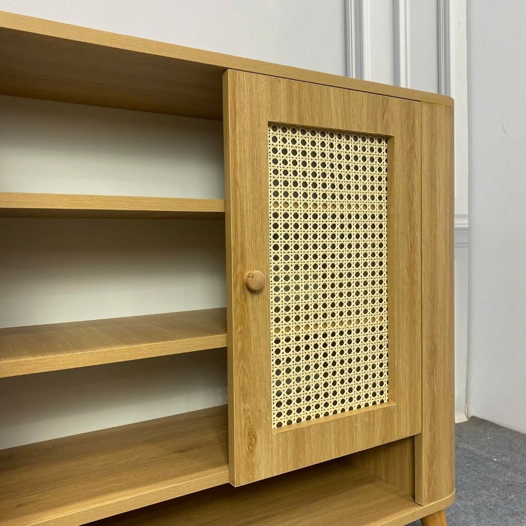 Tủ giày MDF phủ Melamine bền đẹp, dễ vệ sinh.