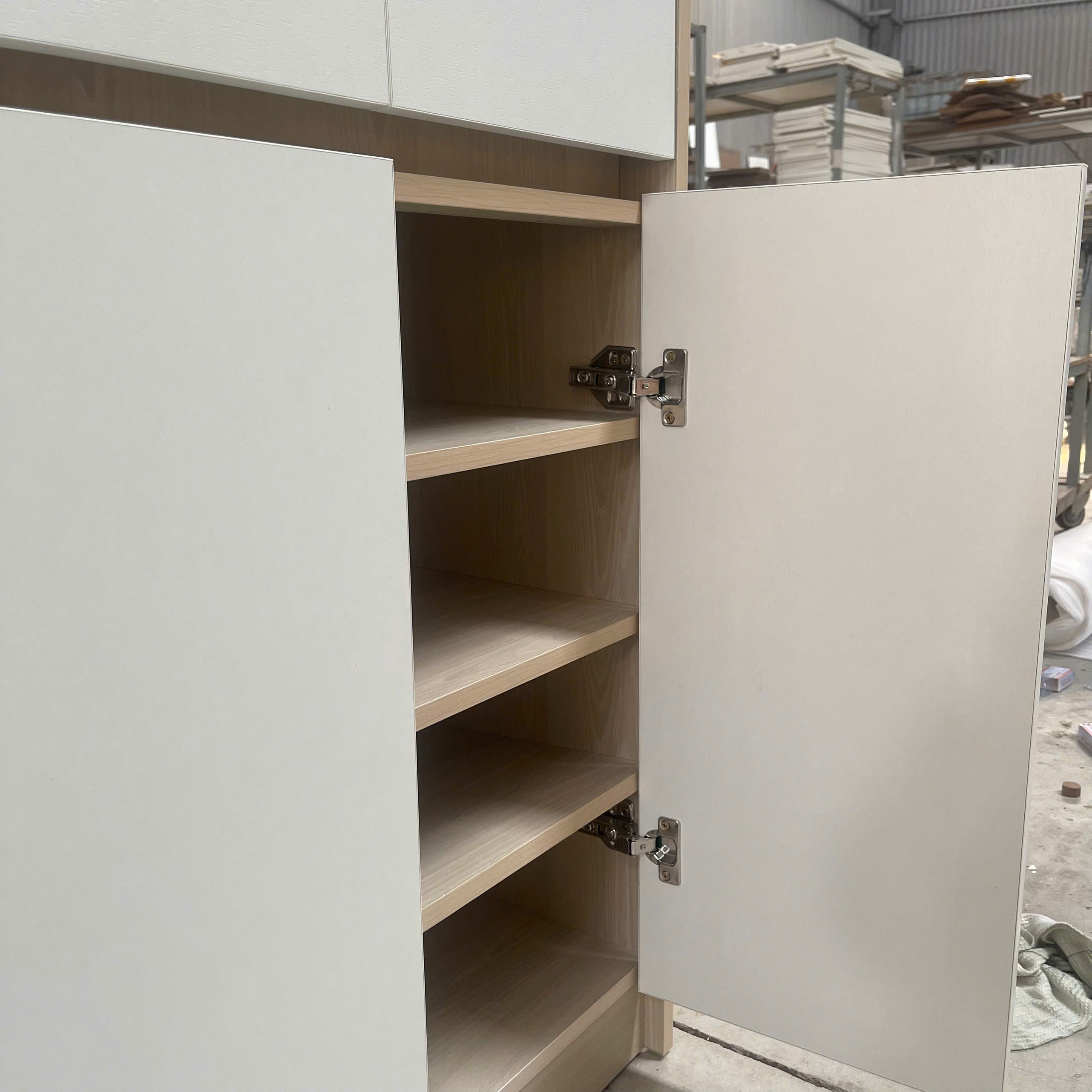 Tủ giày 6 cánh 2 ngăn kéo hiện đại