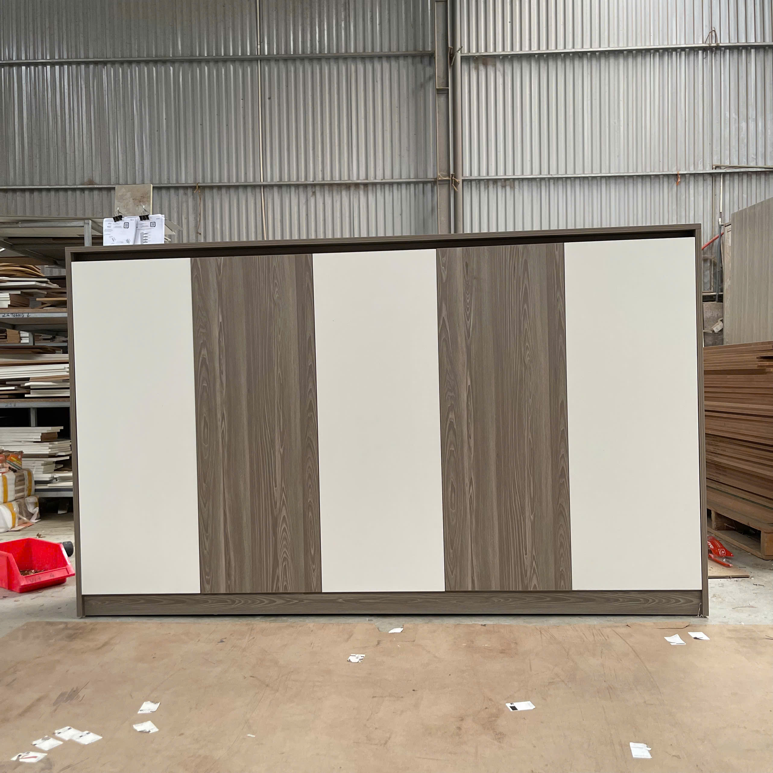 Tủ Giày MDF Melamine 200x35x120cm Cánh Mở Nhiều Ngăn Hiện Đại KN Home Decor