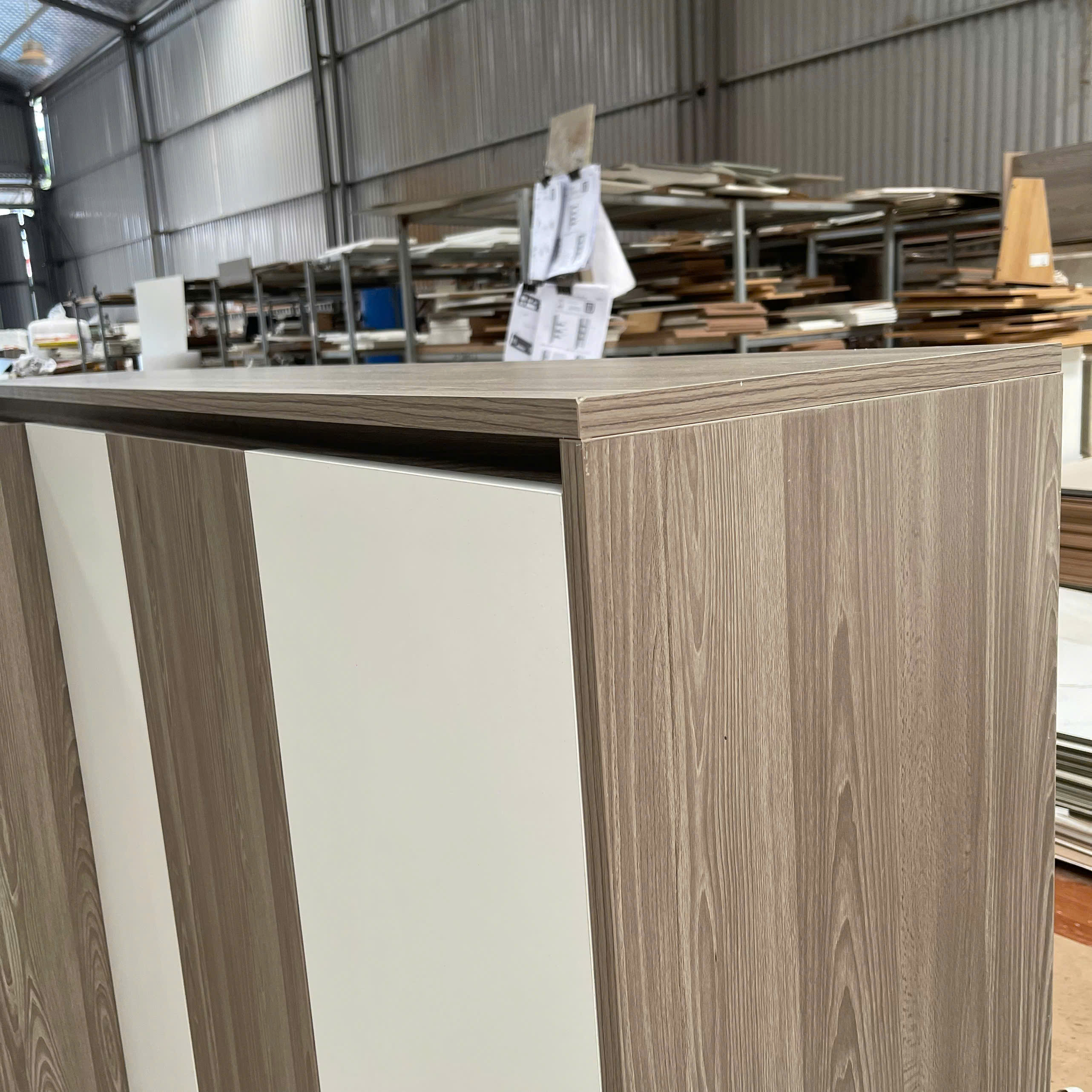 Tủ Giày MDF Melamine 200x35x120cm Cánh Mở Nhiều Ngăn Hiện Đại KN Home Decor