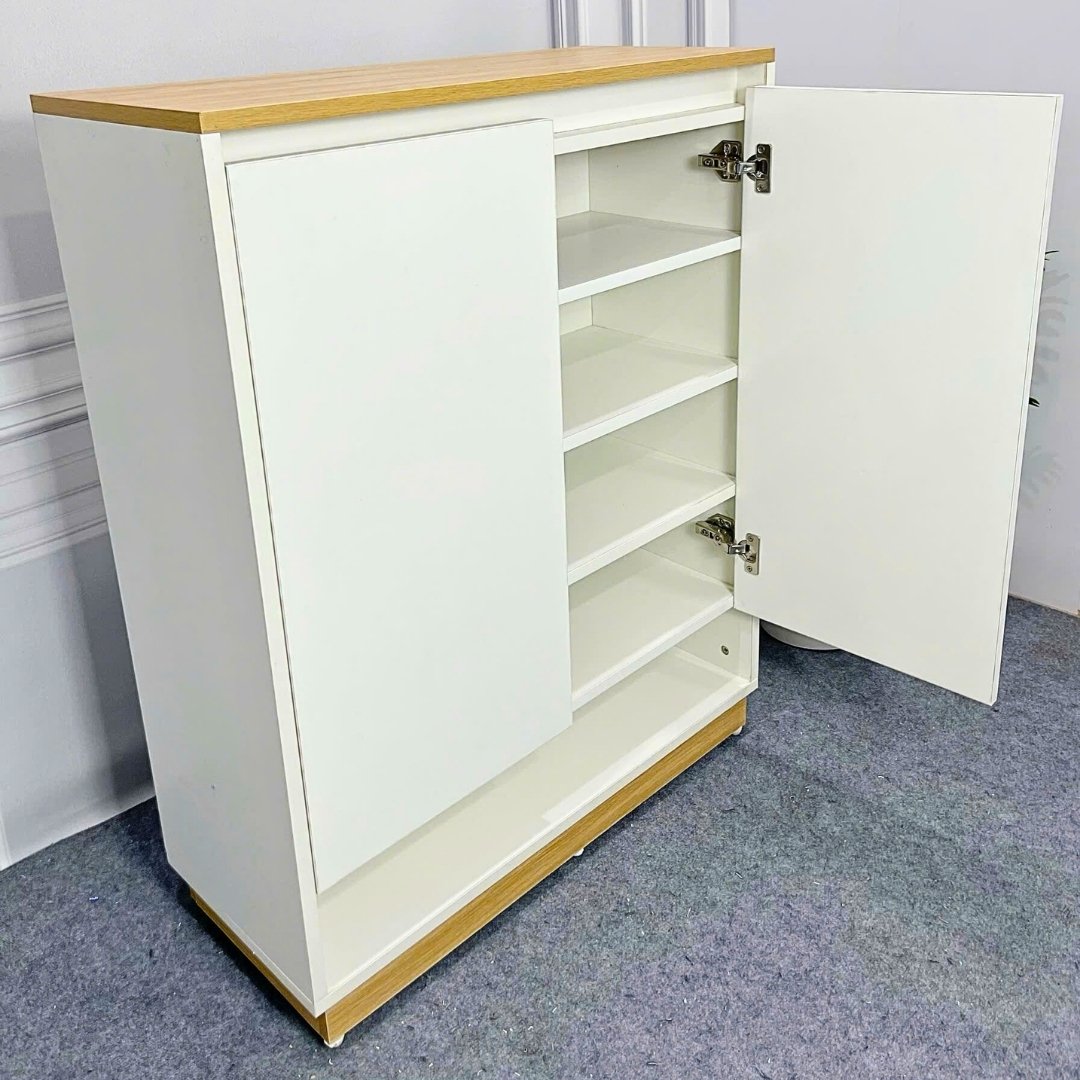 Tủ giày gỗ MDF phủ Melamine  hiện đại, thiết kế đa năng, nhiều kích thước, thương hiệu KN Home Decor.