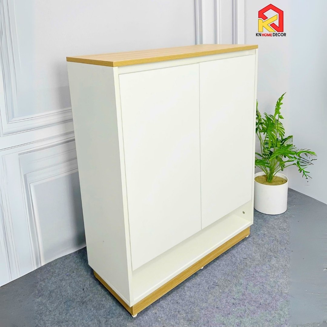 Tủ giày gỗ MDF phủ Melamine  hiện đại, thiết kế đa năng, nhiều kích thước, thương hiệu KN Home Decor.