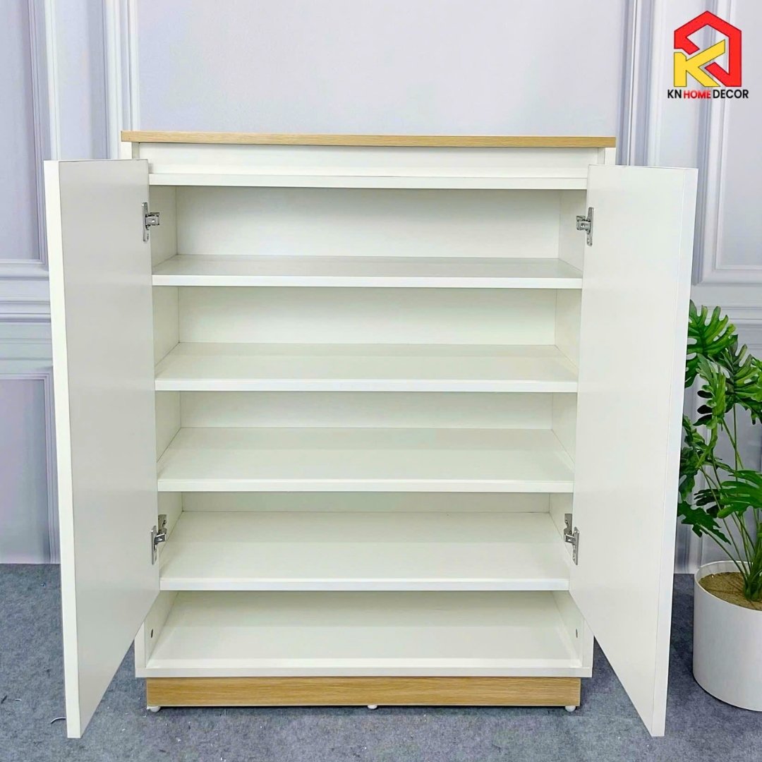 Tủ giày gỗ MDF phủ Melamine  hiện đại, thiết kế đa năng, nhiều kích thước, thương hiệu KN Home Decor.