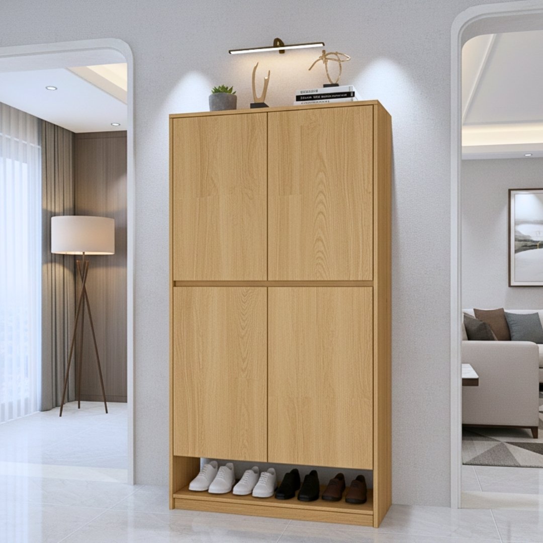 Tủ giày gỗ MDF phủ Melamine  hiện đại, thiết kế đa năng, nhiều kích thước, thương hiệu KN Home Decor.