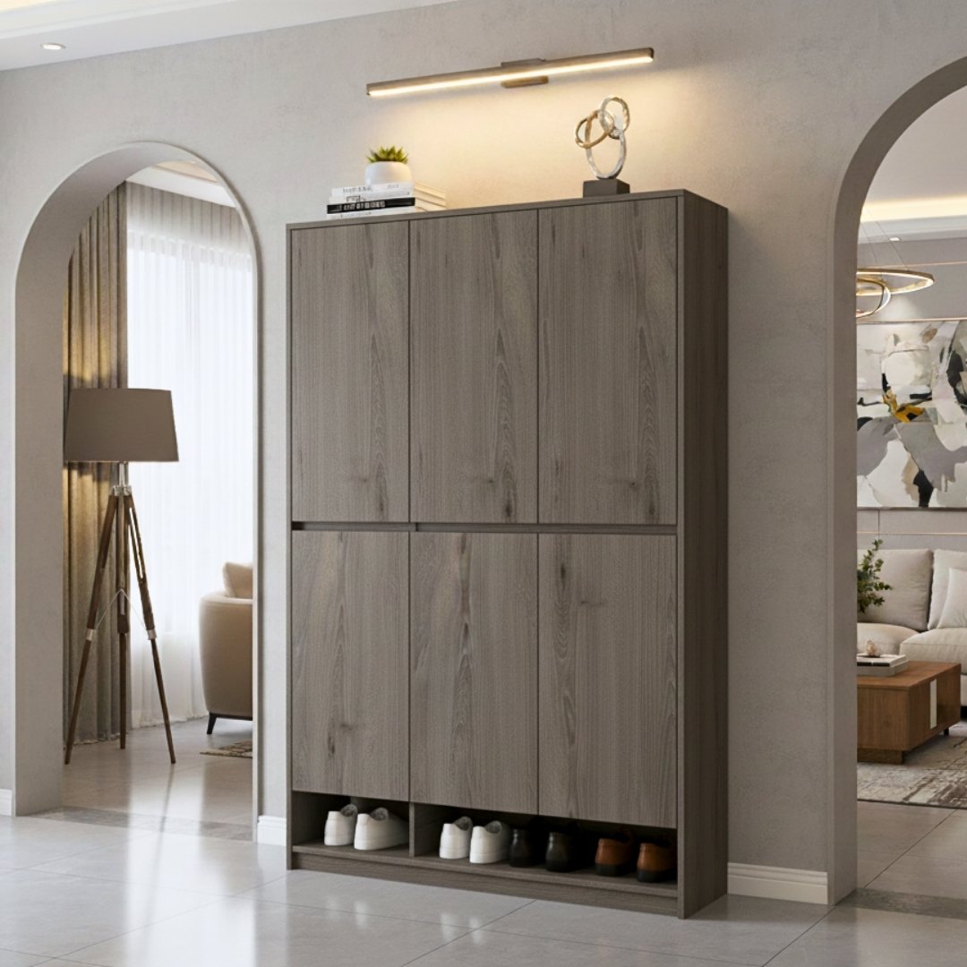 Tủ giày gỗ MDF phủ Melamine  hiện đại, thiết kế đa năng, nhiều kích thước, thương hiệu KN Home Decor.