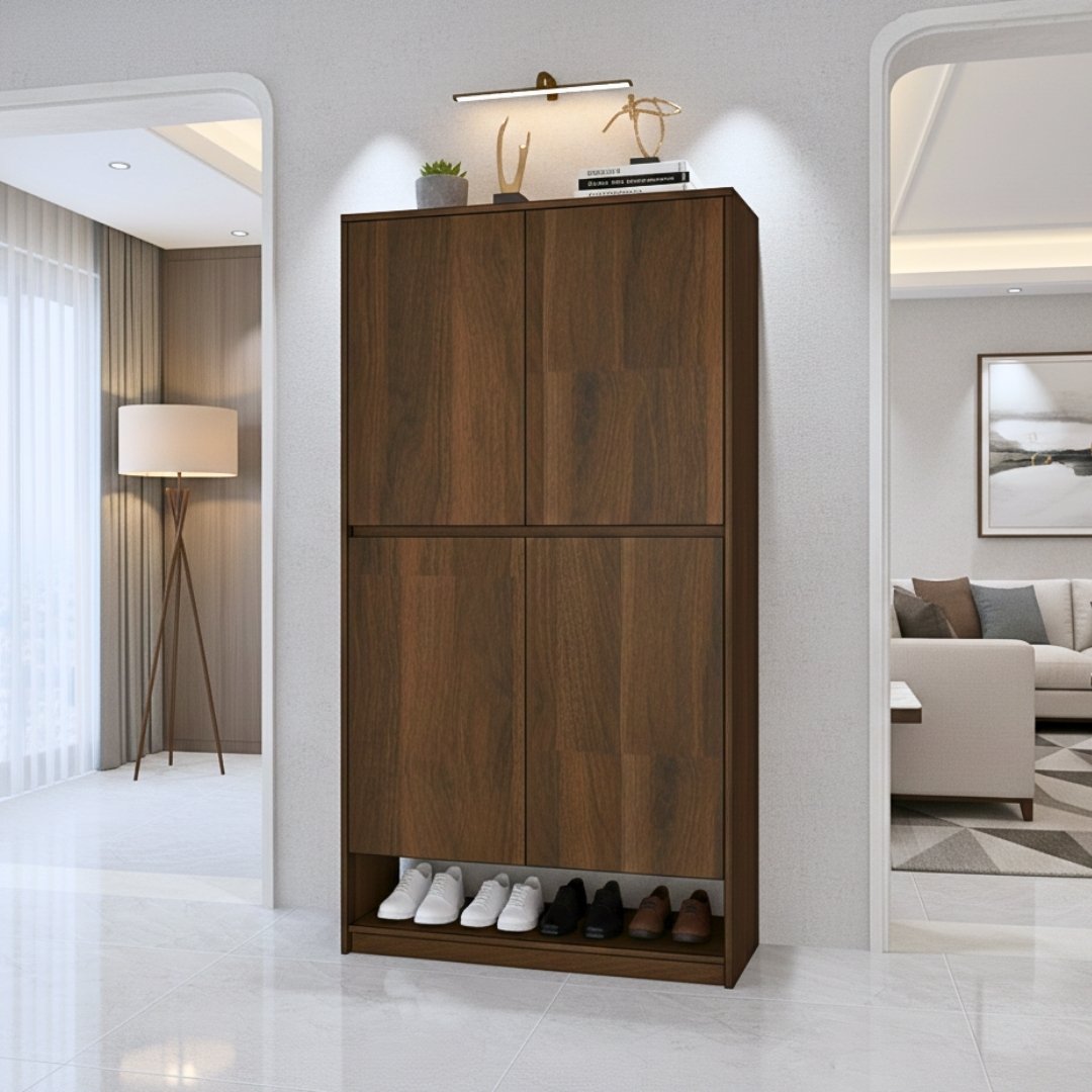 Tủ giày gỗ MDF phủ Melamine  hiện đại, thiết kế đa năng, nhiều kích thước, thương hiệu KN Home Decor.