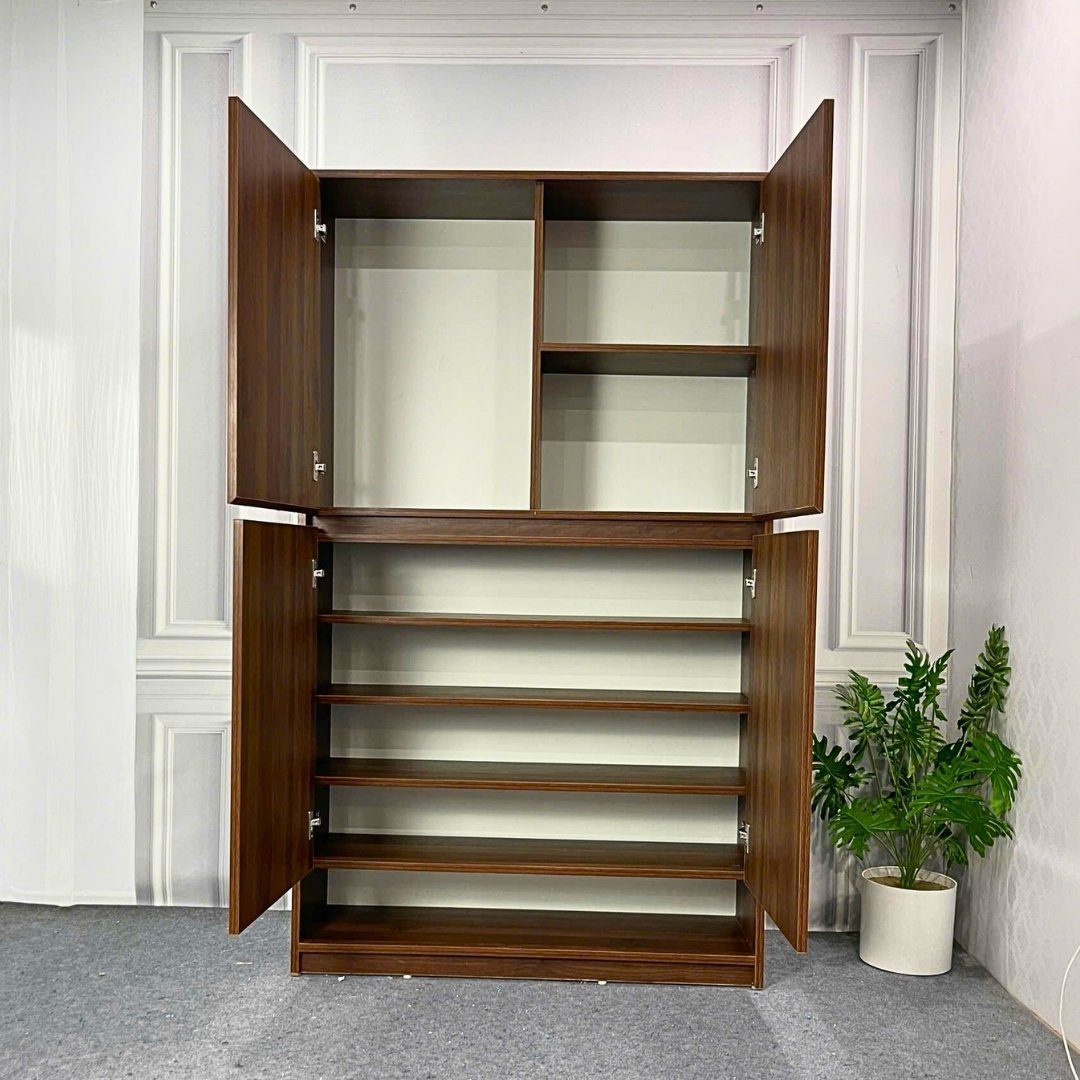 Tủ giày gỗ MDF phủ Melamine  hiện đại, thiết kế đa năng, nhiều kích thước, thương hiệu KN Home Decor.