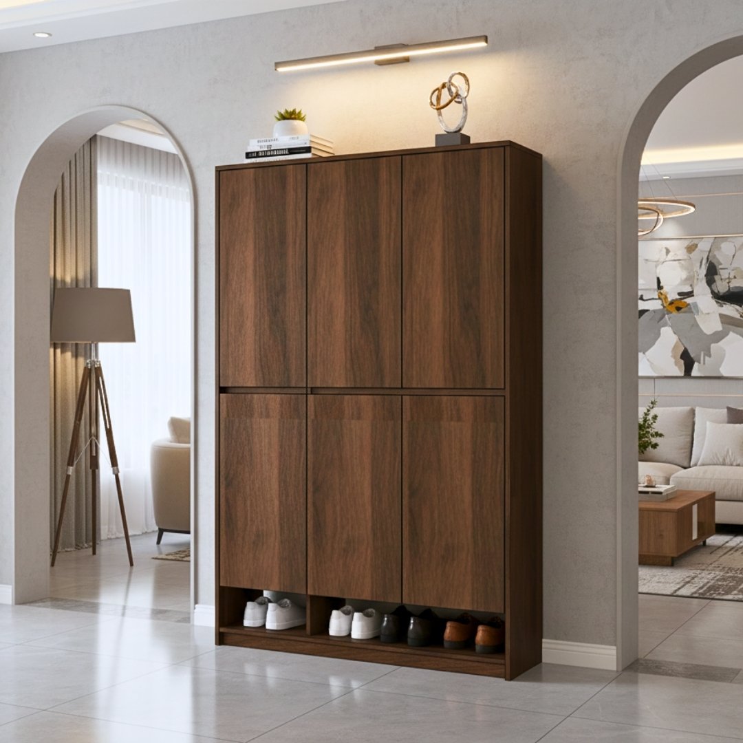 Tủ giày gỗ MDF phủ Melamine  hiện đại, thiết kế đa năng, nhiều kích thước, thương hiệu KN Home Decor.