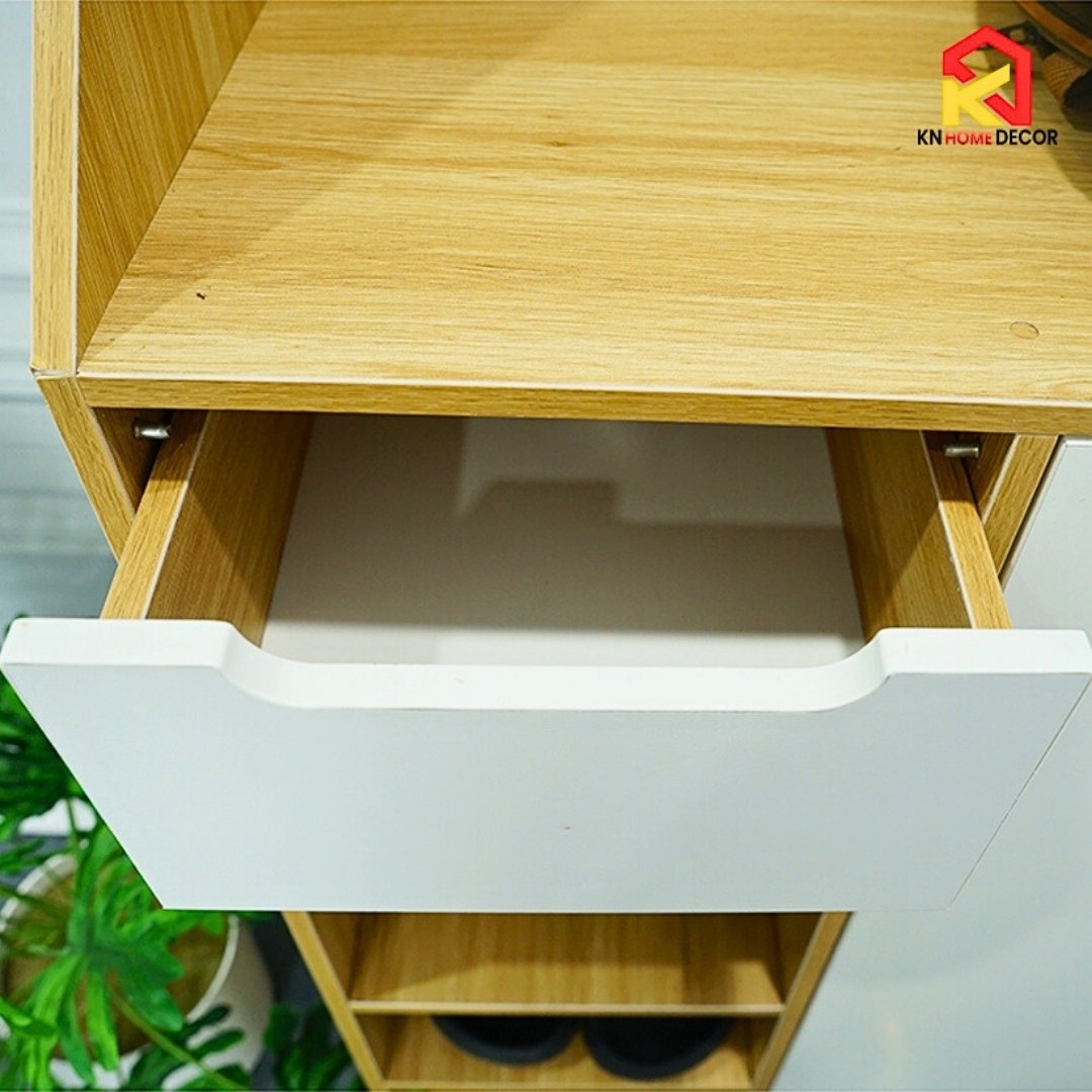 Tủ giày gỗ MDF phủ Melamine  hiện đại, thiết kế đa năng, nhiều kích thước, thương hiệu KN Home Decor.