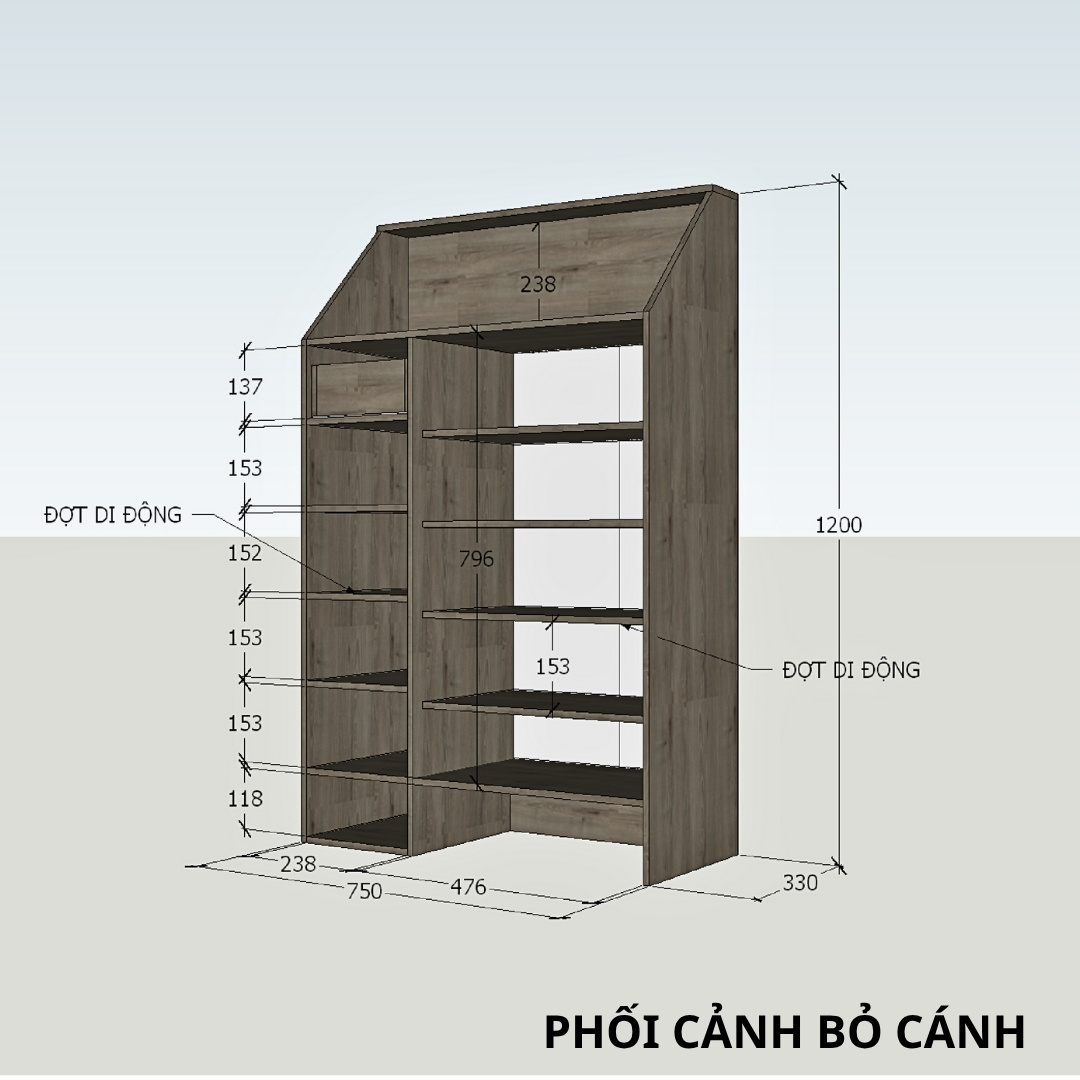 Tủ giày gỗ MDF phủ Melamine  hiện đại, thiết kế đa năng, nhiều kích thước, thương hiệu KN Home Decor.