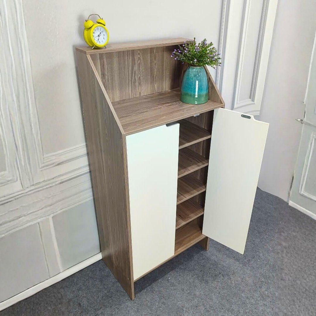 Tủ giày gỗ MDF phủ Melamine  hiện đại, thiết kế đa năng, nhiều kích thước, thương hiệu KN Home Decor.