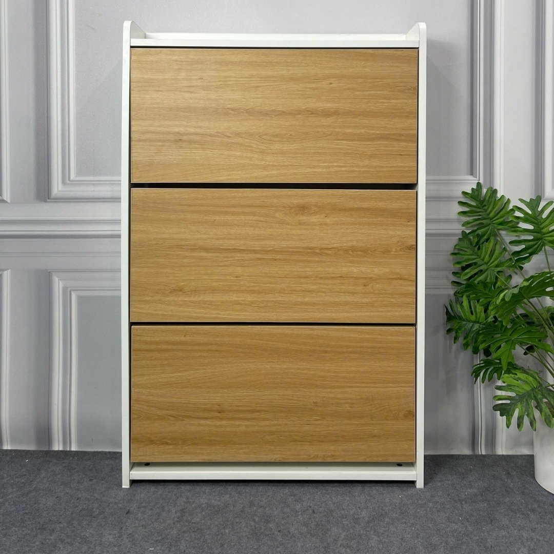 Tủ giày MDF phủ Melamine tích hợp phụ kiện thông minh, ngăn chứa linh hoạt, thiết kế hiện đại KN Home Decor.