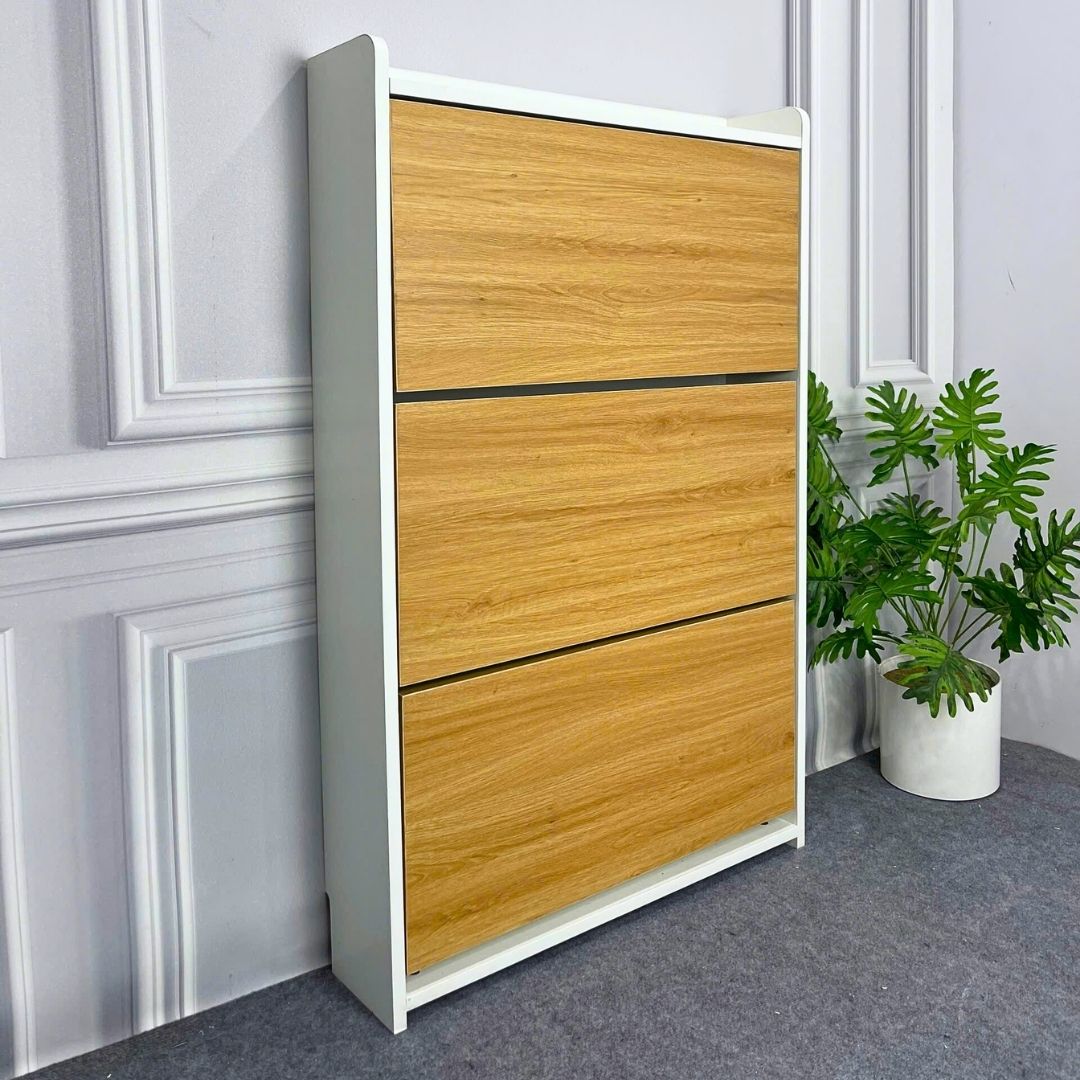 Tủ giày MDF phủ Melamine tích hợp phụ kiện thông minh, ngăn chứa linh hoạt, thiết kế hiện đại KN Home Decor.