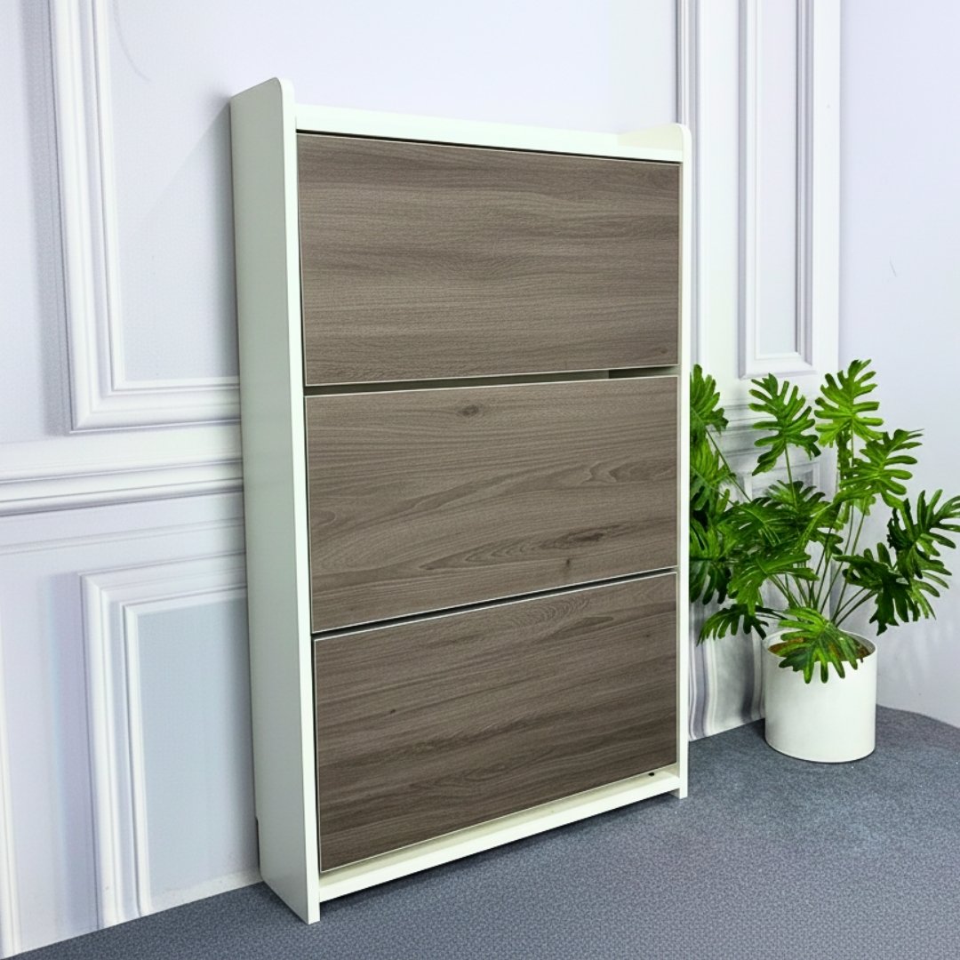 Tủ giày MDF phủ Melamine tích hợp phụ kiện thông minh, ngăn chứa linh hoạt, thiết kế hiện đại KN Home Decor.