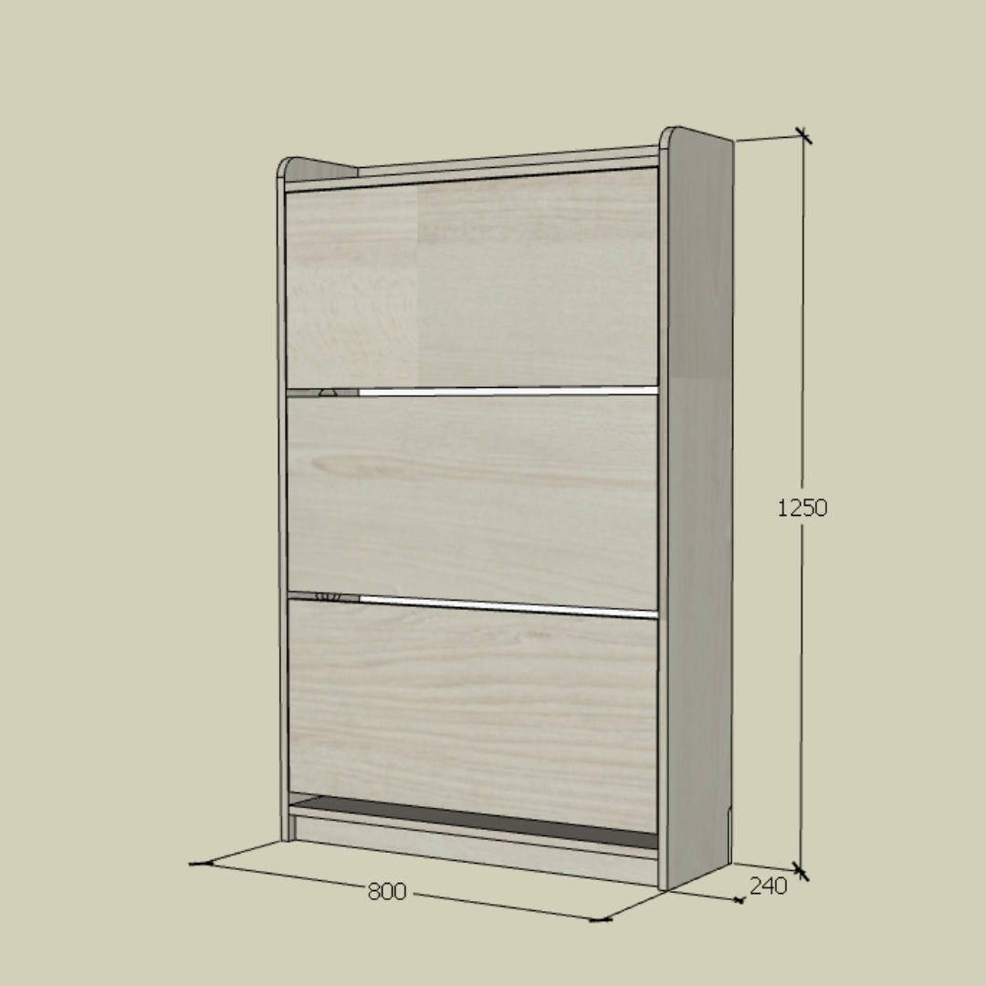 Tủ giày MDF phủ Melamine tích hợp phụ kiện thông minh, ngăn chứa linh hoạt, thiết kế hiện đại KN Home Decor.