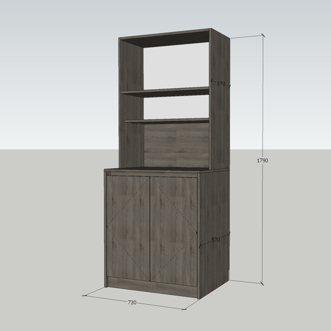 Tủ kệ bếp cánh mở bản lề inox giảm chấn