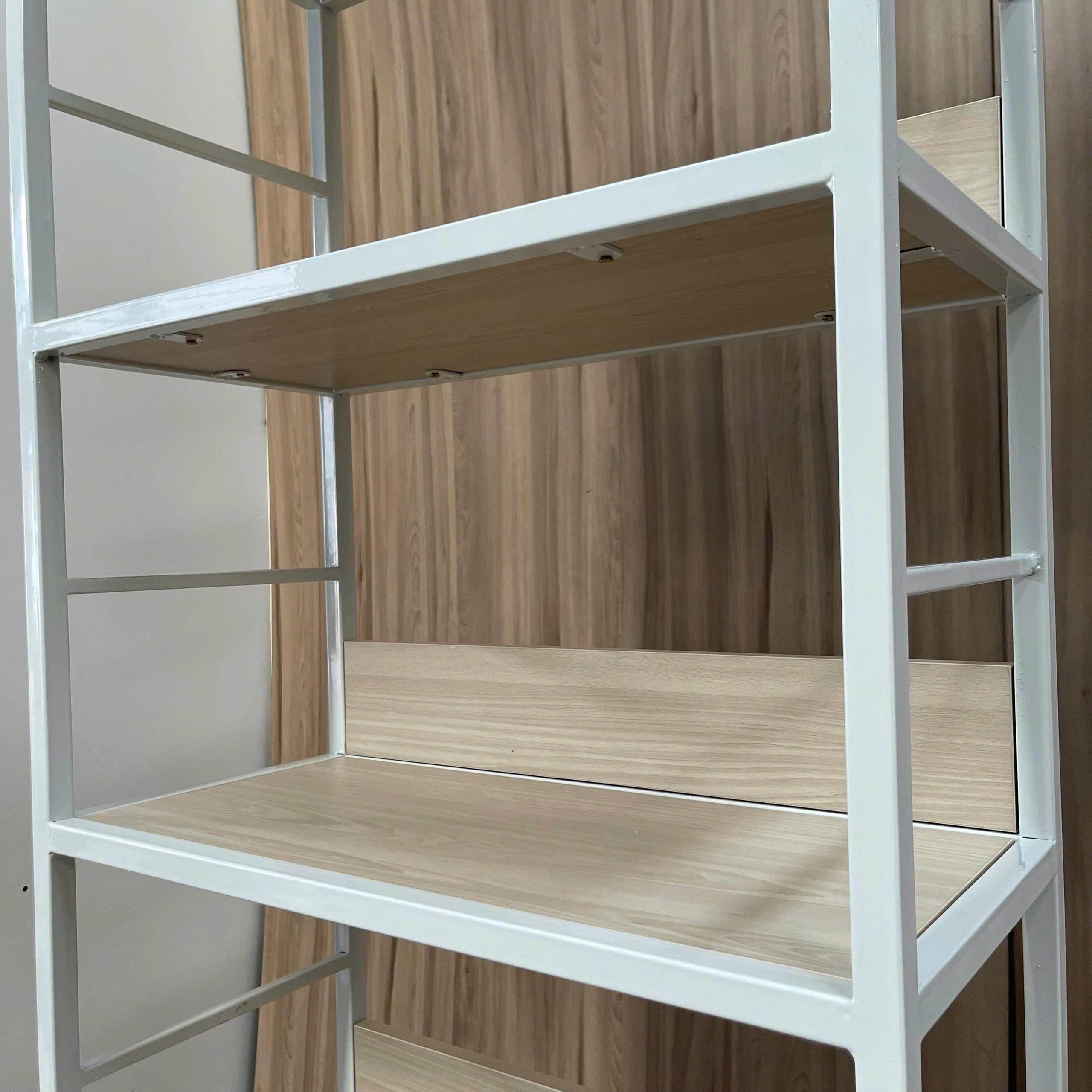 Tủ Kệ Khung Sắt Hộp 20x20 Sơn Tĩnh Điện Kết Hợp Tủ Lưu Trữ 60x30x195cm KN-KS6030195