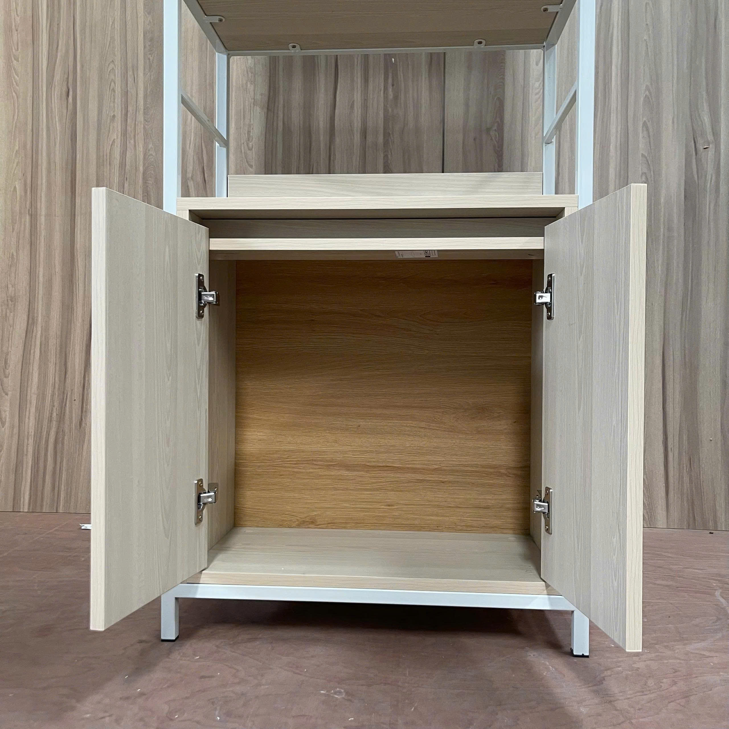 Tủ Kệ Khung Sắt Hộp 20x20 Sơn Tĩnh Điện Kết Hợp Tủ Lưu Trữ 60x30x195cm KN-KS6030195