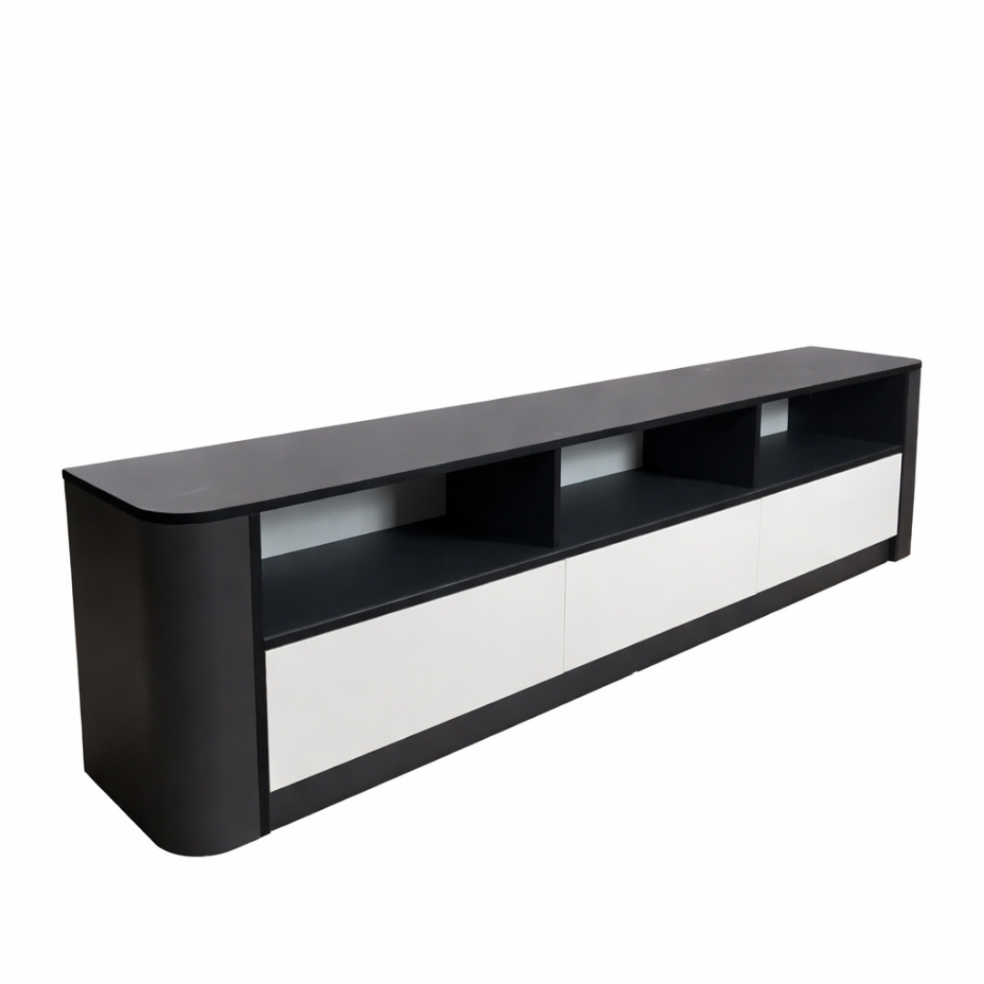 Tủ Kệ Tivi MDF Melamine 220x35x55cm Phong Cách Hiện Đại Bo Góc Mềm KN Home Decor KN-TV2203555