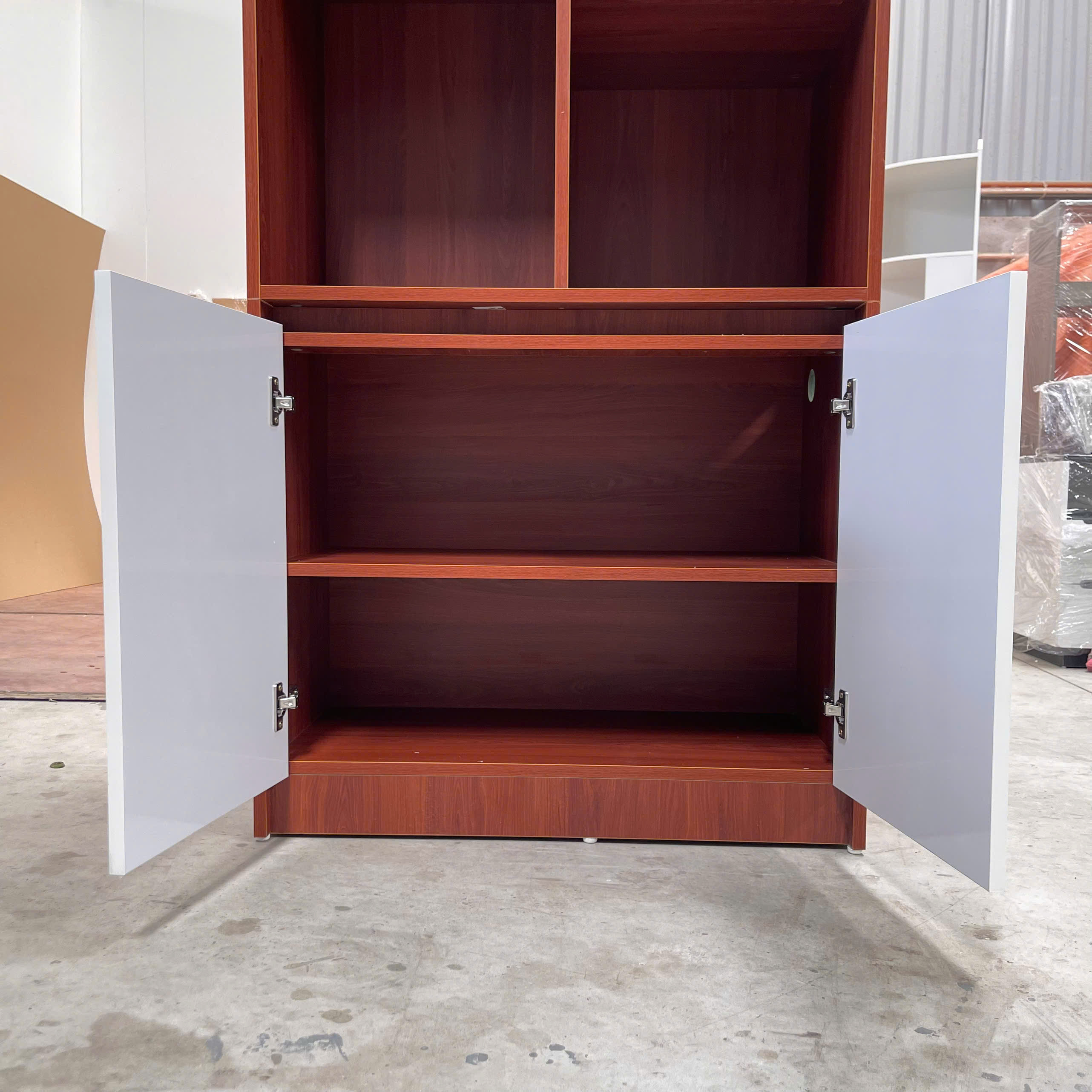 Tủ Kệ Trang Trí 2 Cánh Mở, 1 Cánh Lật MDF Melamine 80x40x260cm – KN KTT8040260