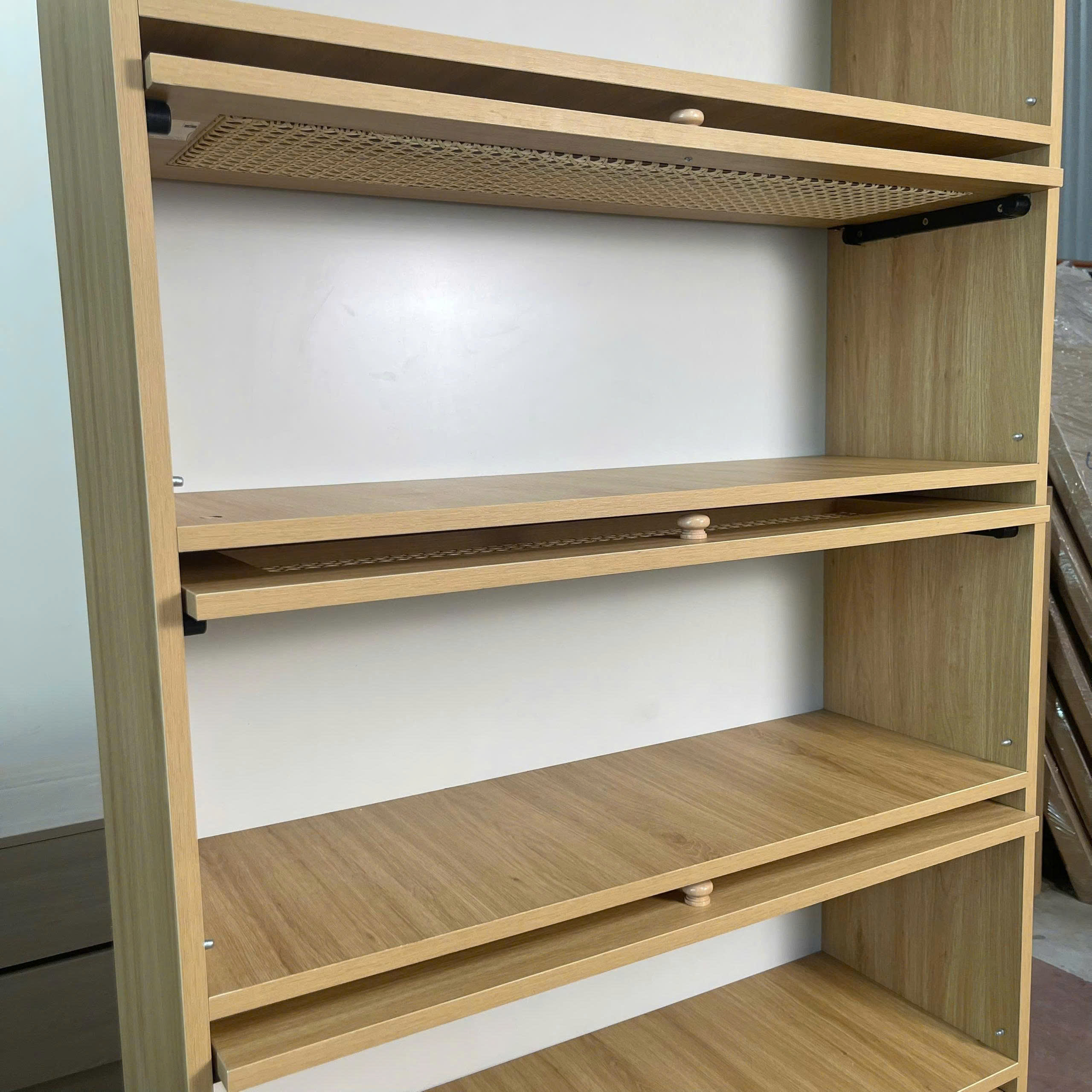 Tủ Kho Đa Năng Cánh Mây Đan MDF Chống Ẩm 80x32x172cm KN-TKDN8032172