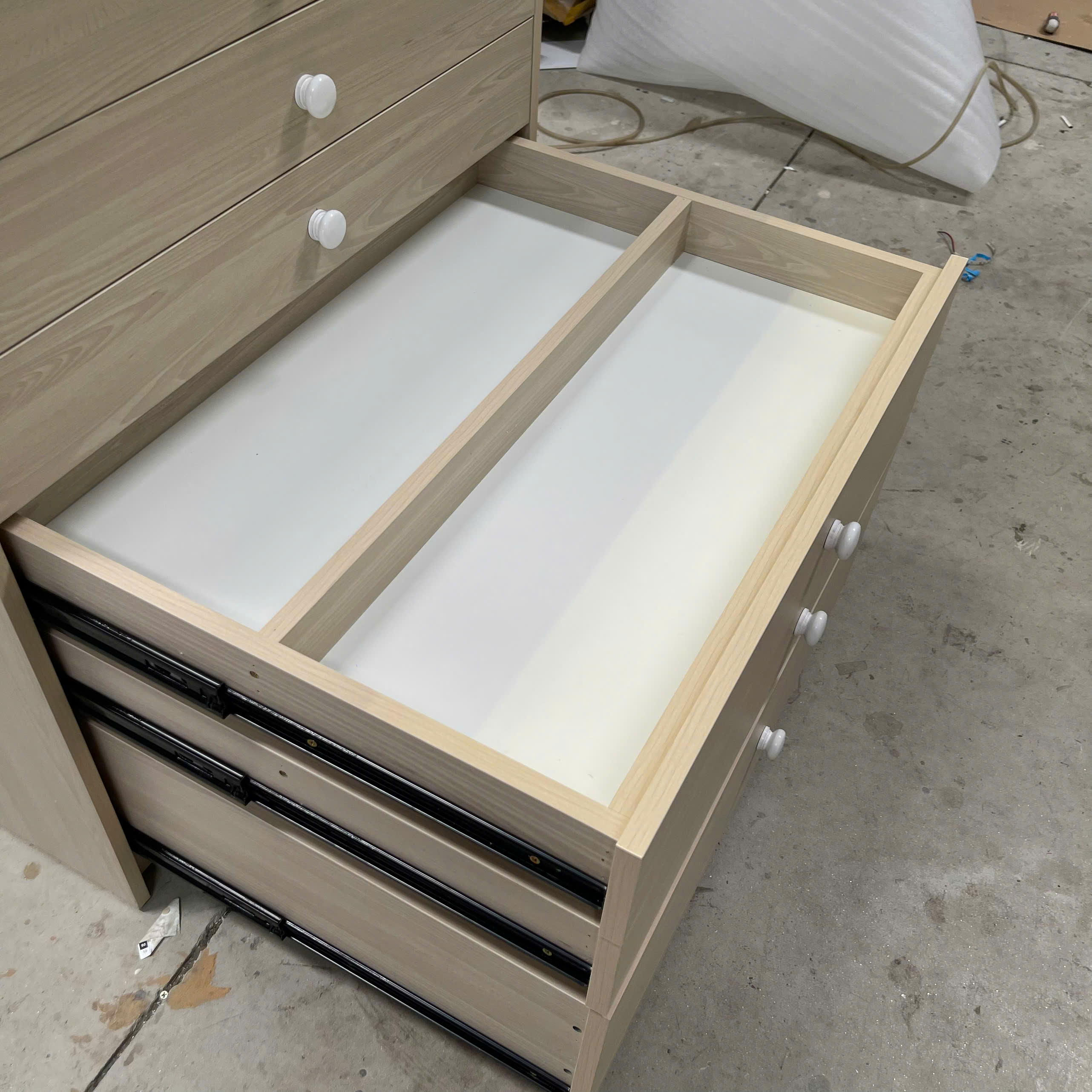 Tủ Lưu Trữ 6 Ngăn Kéo Kèm Kệ Decor LED MDF Melamine 80x70x255cm – KN TLT8070255