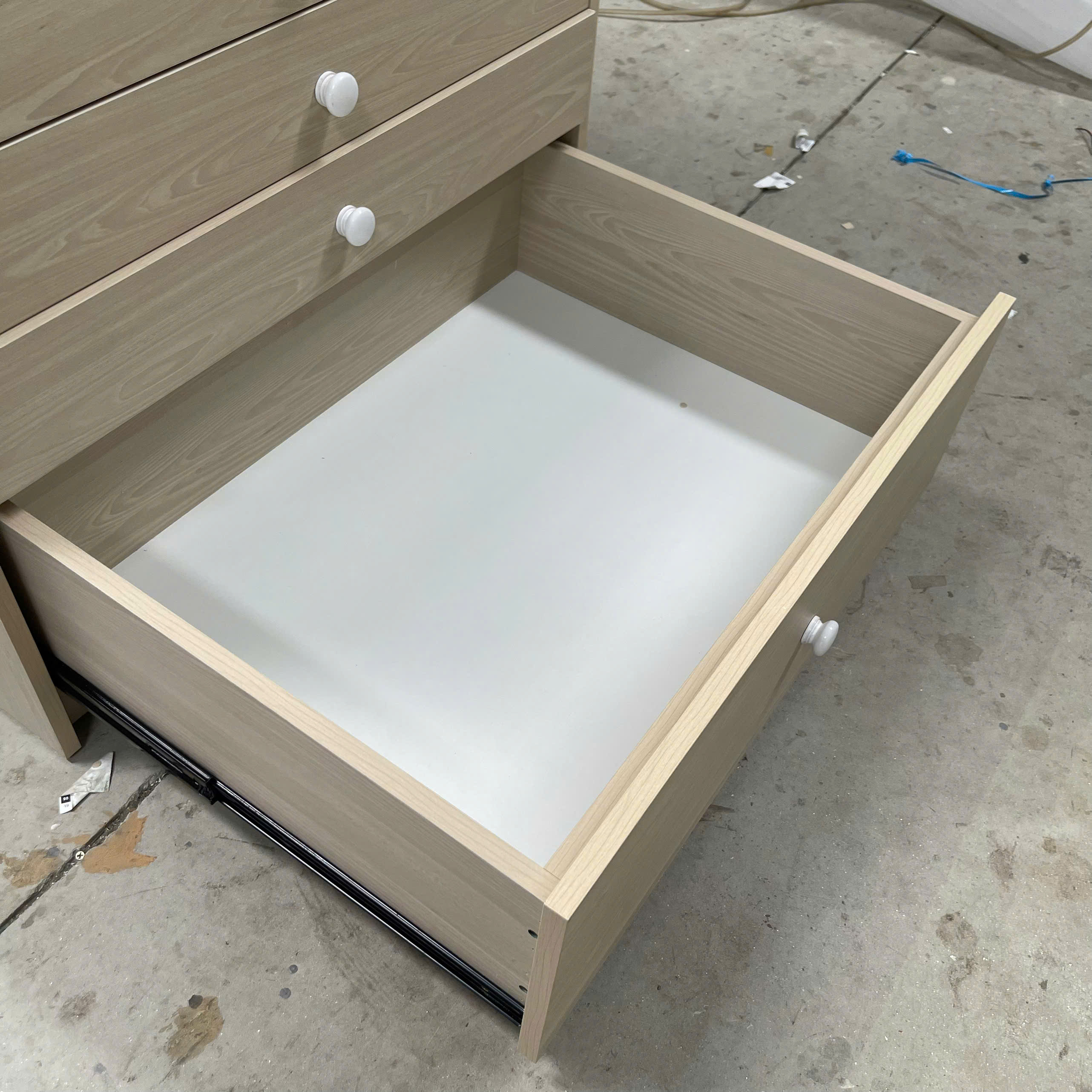 Tủ Lưu Trữ 6 Ngăn Kéo Kèm Kệ Decor LED MDF Melamine 80x70x255cm – KN TLT8070255