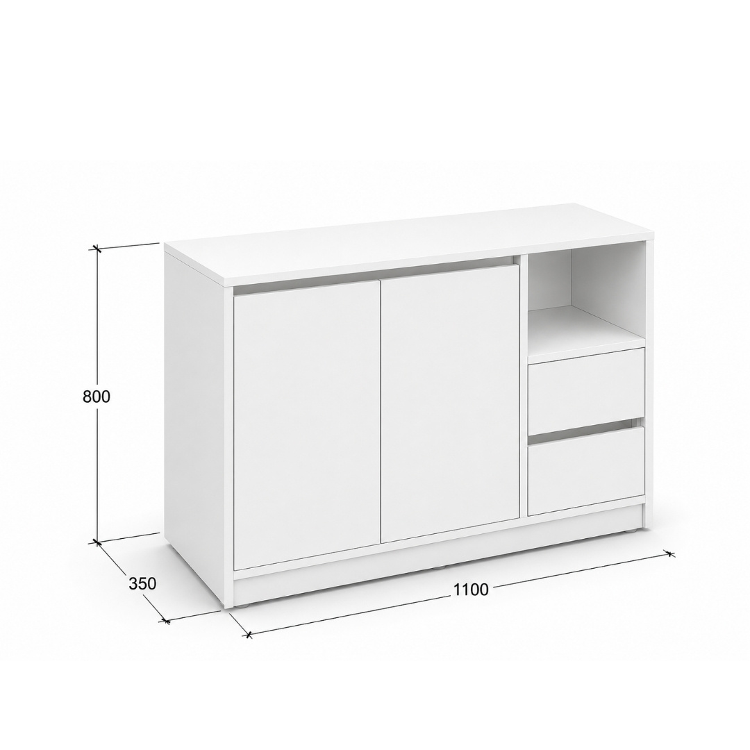 Tủ lưu trữ phòng khách đa năng kích thước 110x35x80cm