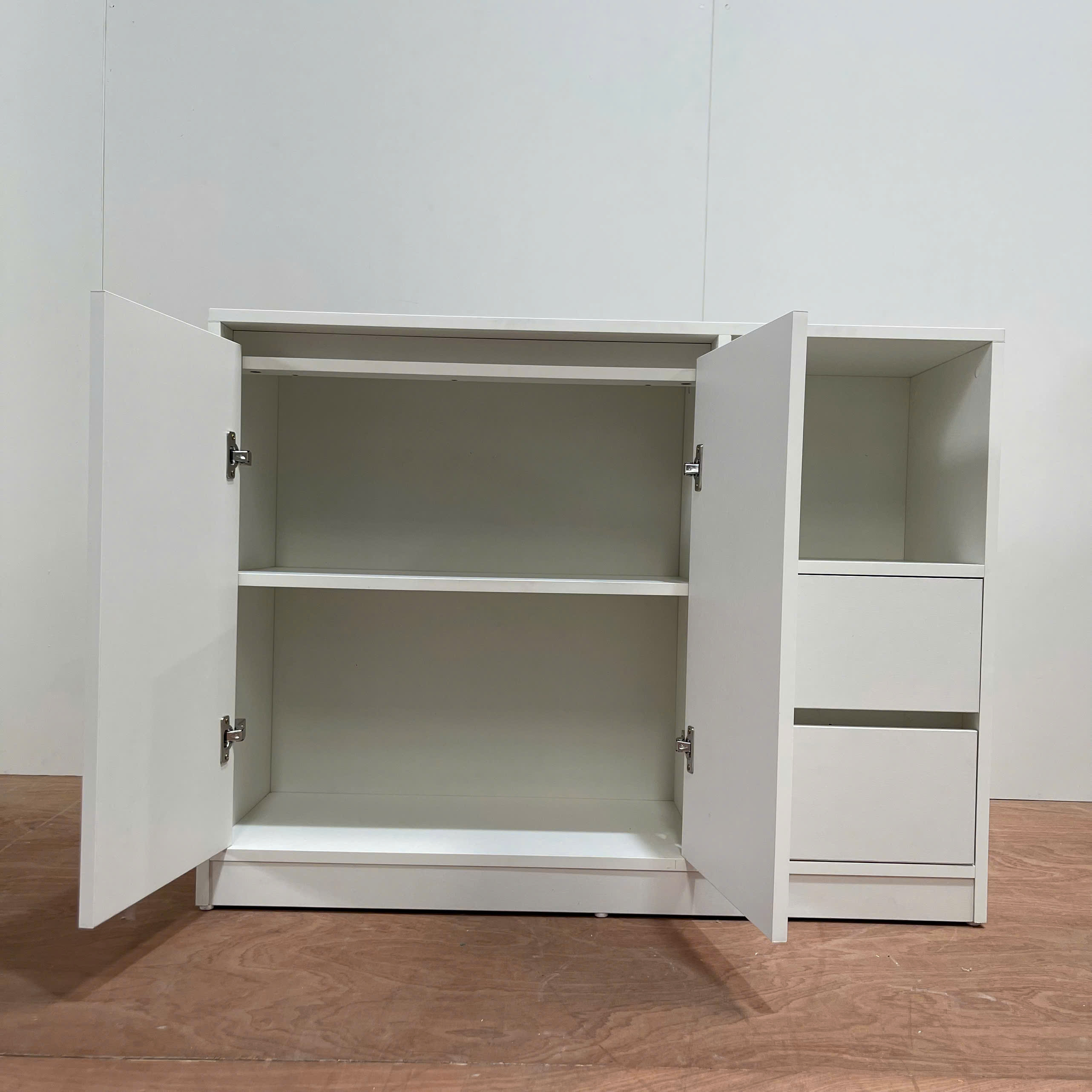 Tủ MDF Melamine màu trắng thiết kế tối giản hiện đại