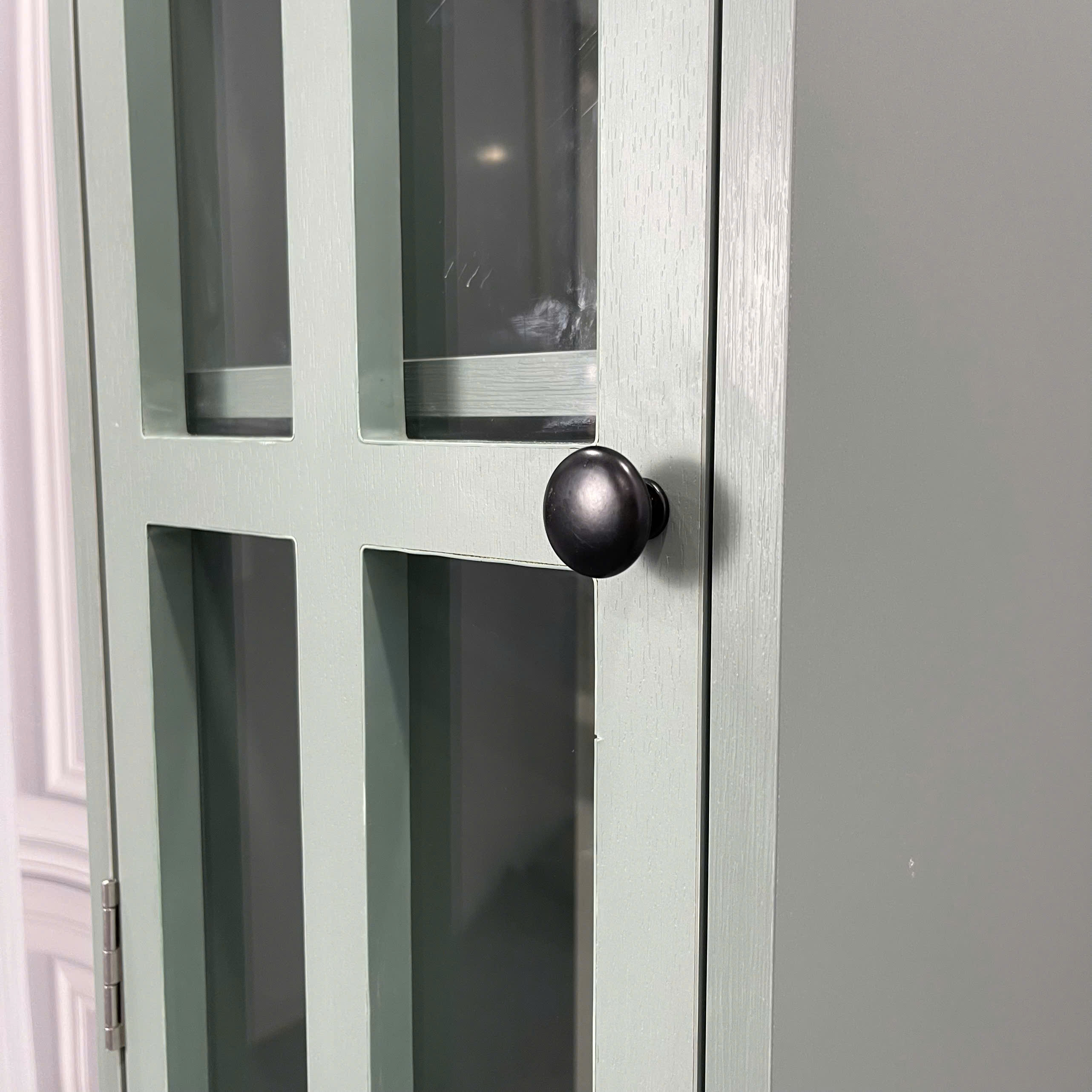 Tủ Lưu Trữ Đa Năng MDF Melamine 30x30x180cm Cánh Kính Cường Lực 5mm Hiện Đại KN Home Decor