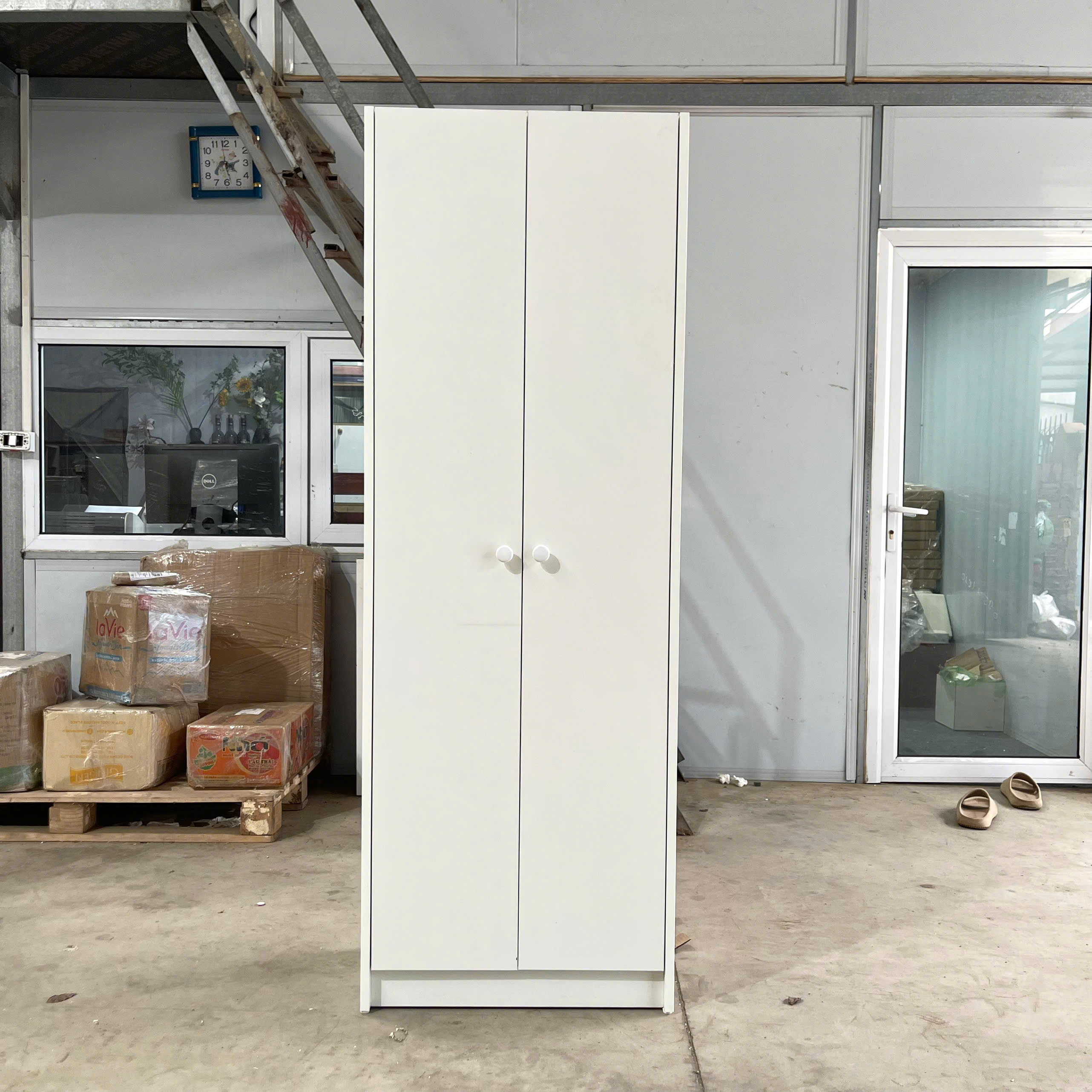 Tủ Lưu Trữ Đa Năng MDF Melamine 60x33x170cm Tủ Cánh Đóng Hiện Đại KN Home Decor