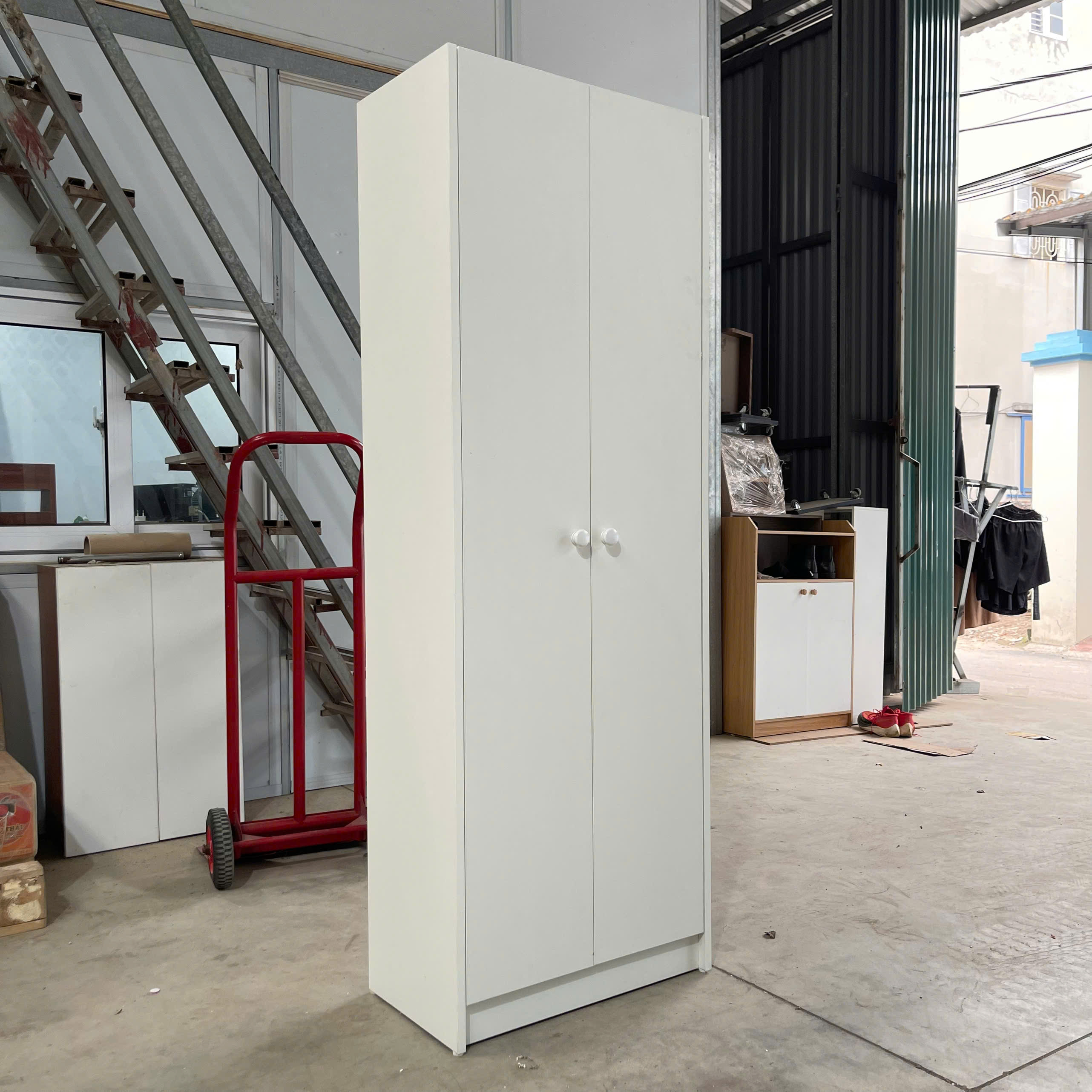 Tủ Lưu Trữ Đa Năng MDF Melamine 60x33x170cm Tủ Cánh Đóng Hiện Đại KN Home Decor