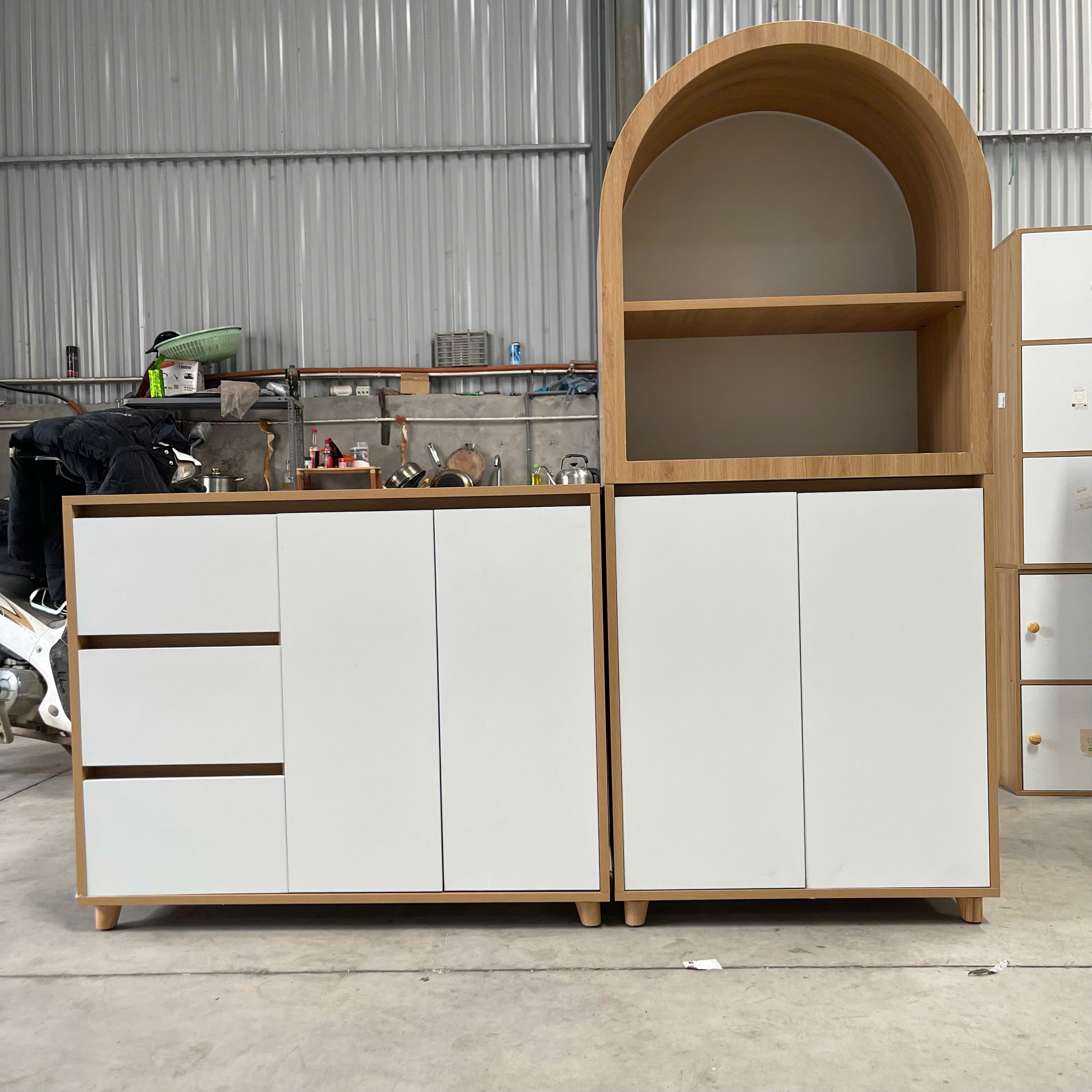 Tủ gỗ MDF 2 cánh mở hiện đại