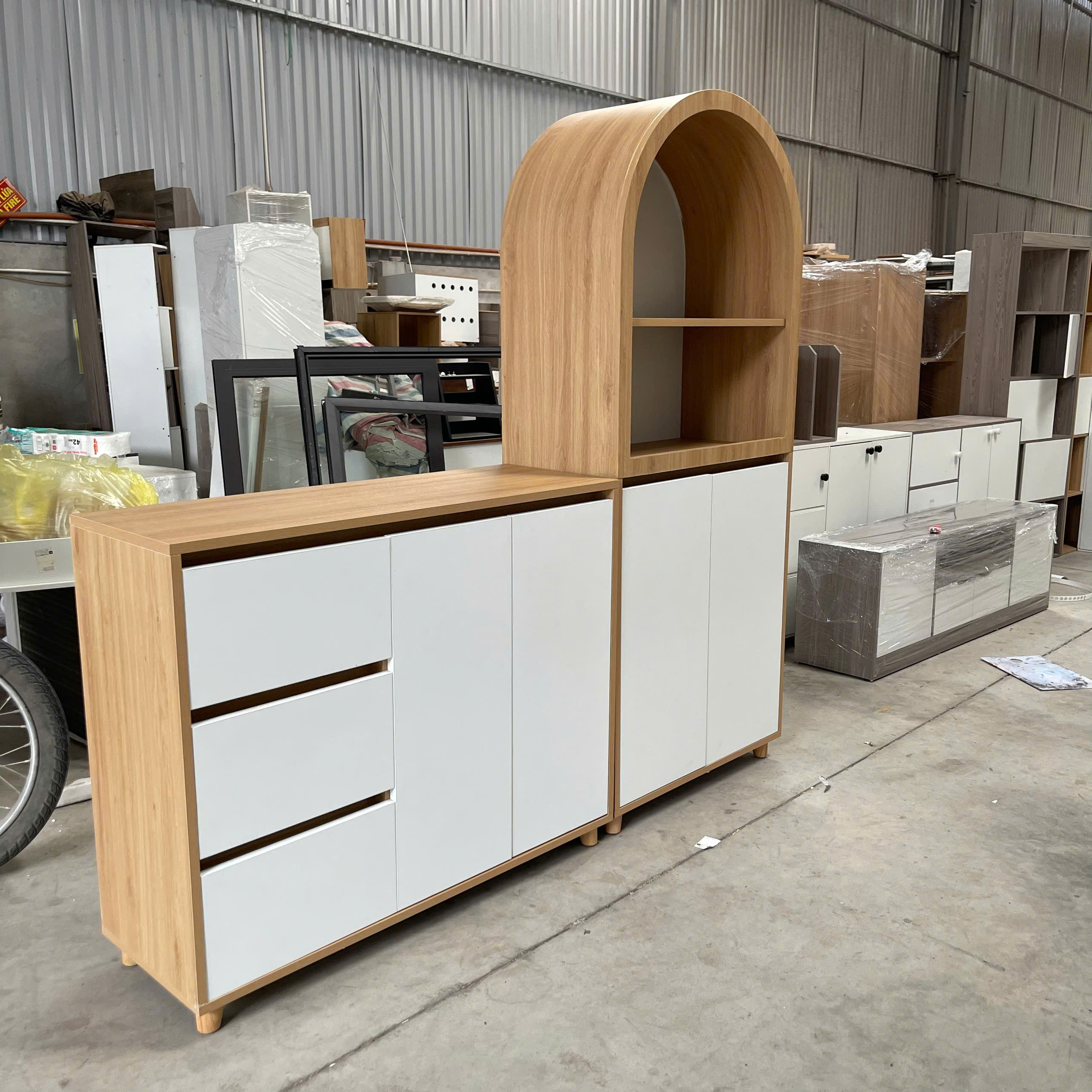 Tủ trưng bày kết hợp lưu trữ 2 cánh