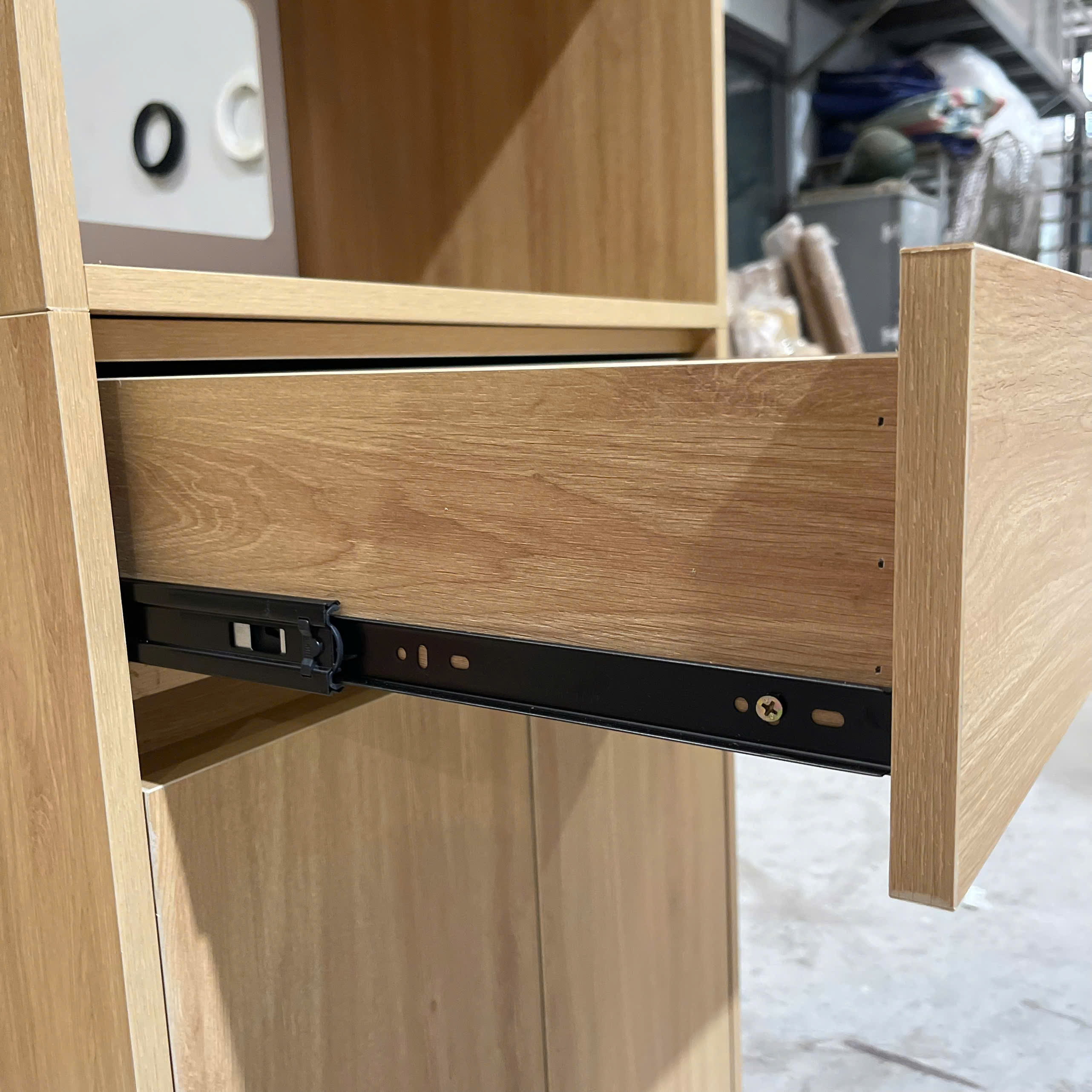 Tủ Pantry Kịch Trần MDF Melamine 60x48x219cm Tủ Bếp Mini Đa Năng Hiện Đại KN Home Decor