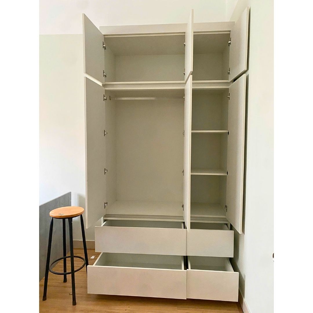 Tủ quần áo cửa mở có ngăn kéo