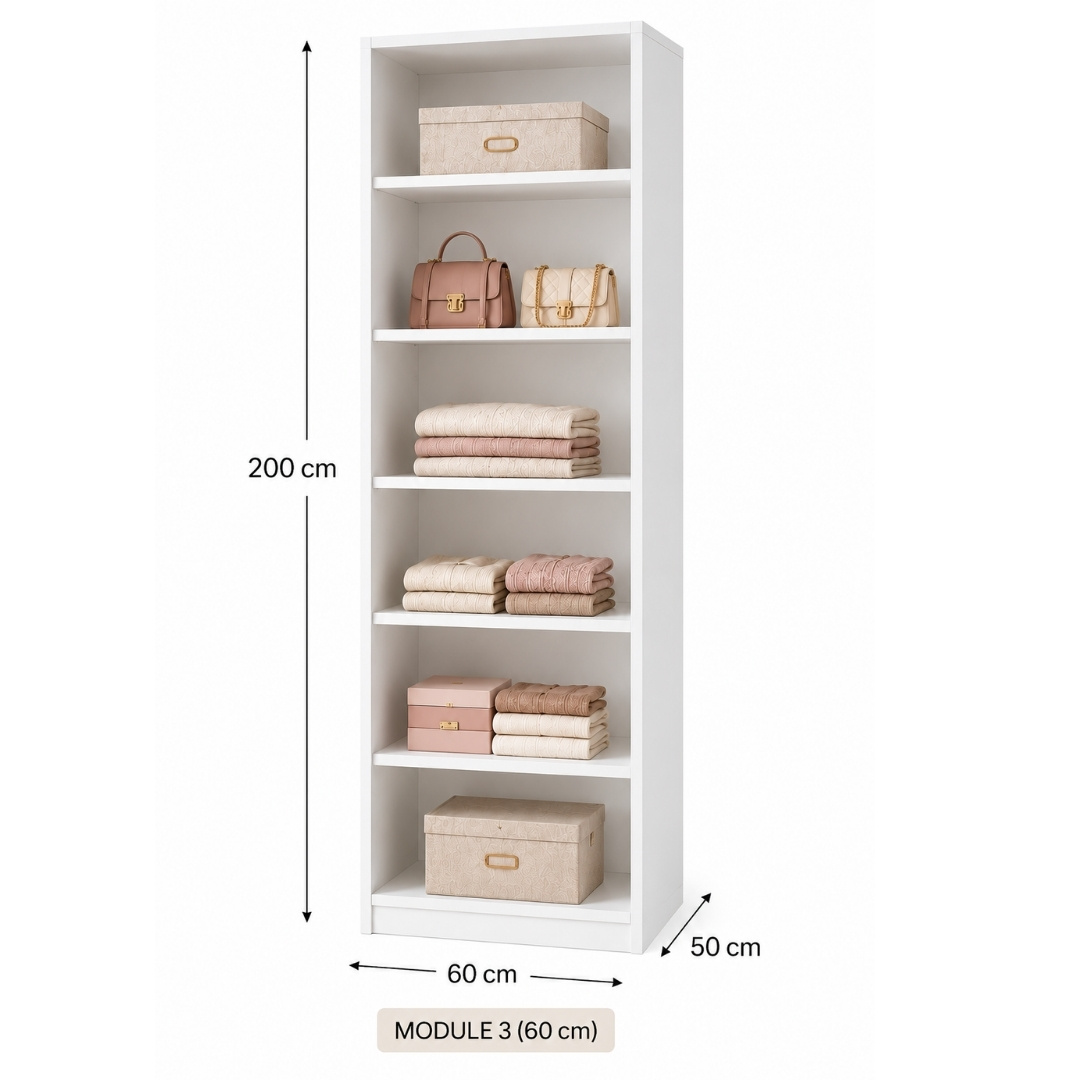 TỦ QUẦN ÁO MODULE ĐA NĂNG 180x50x200CM – KN HOME DECOR