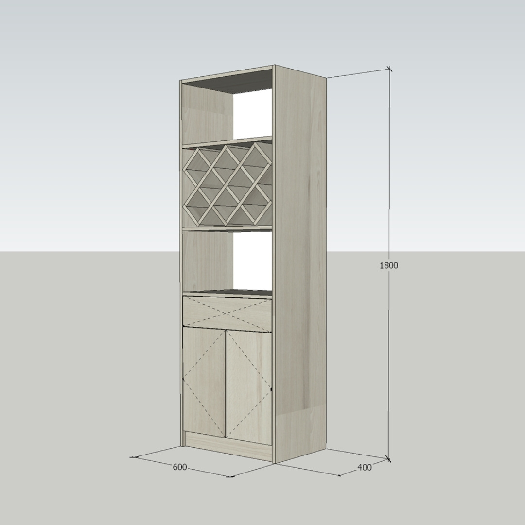 Tủ rượu MDF Melamine chống ẩm bền đẹp