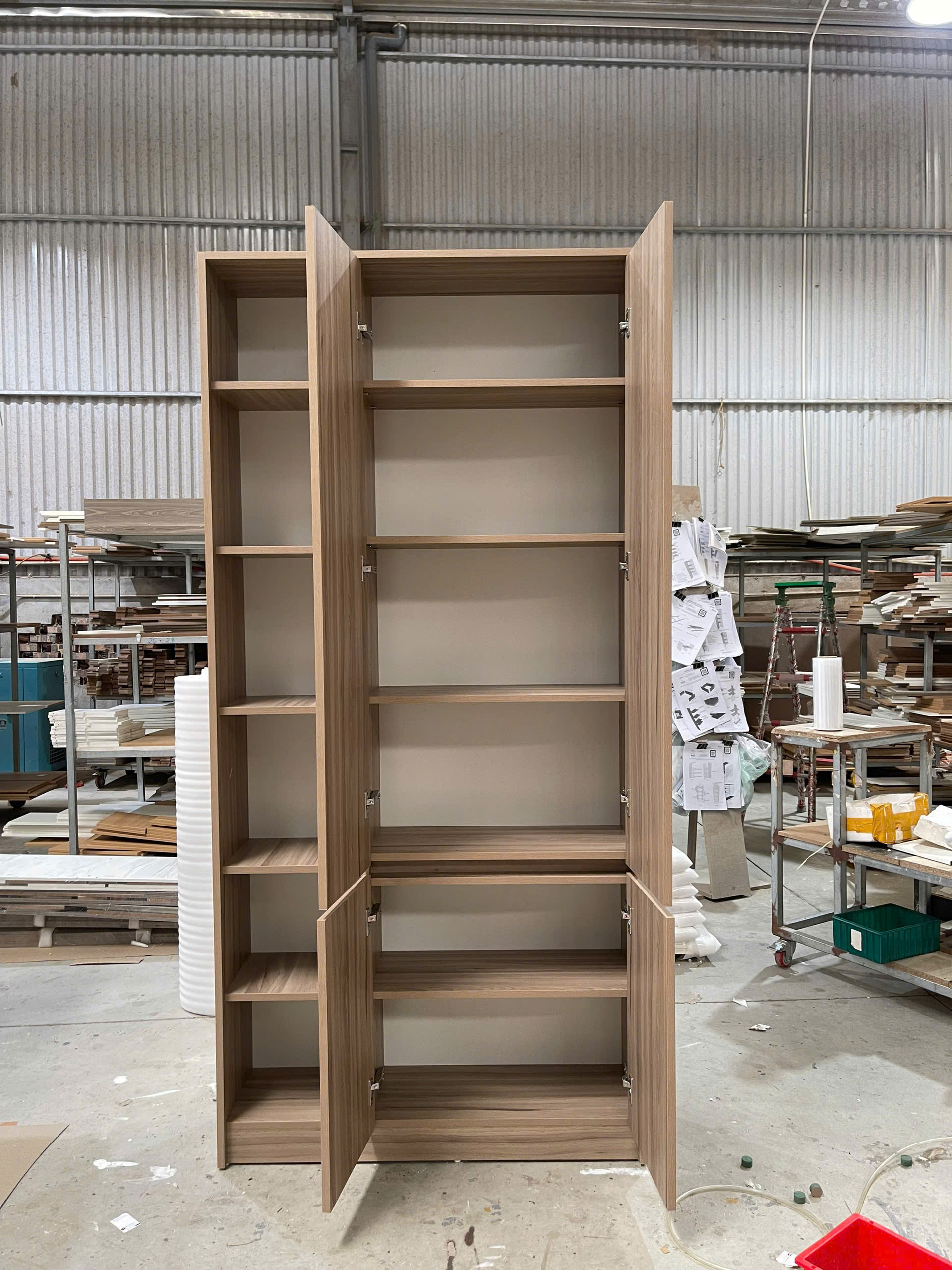 Tủ Sách Kết Hợp Tủ Lưu Trữ MDF Melamine 100x30x210cm KN Home Decor