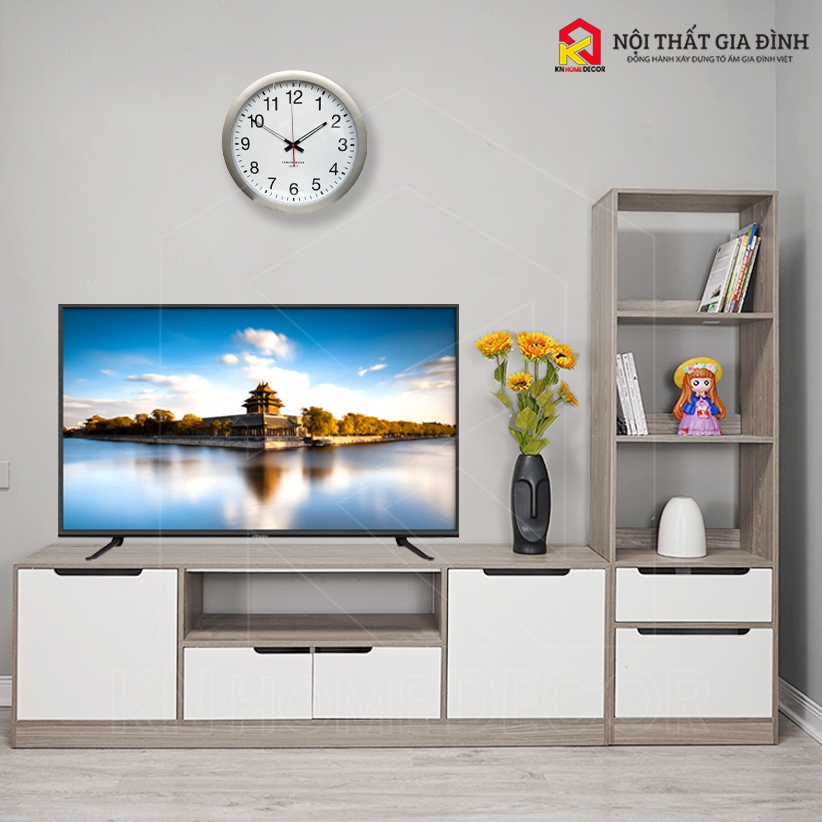 Kệ tivi gỗ MDF KN Home Decor MS41 phong cách tối giản